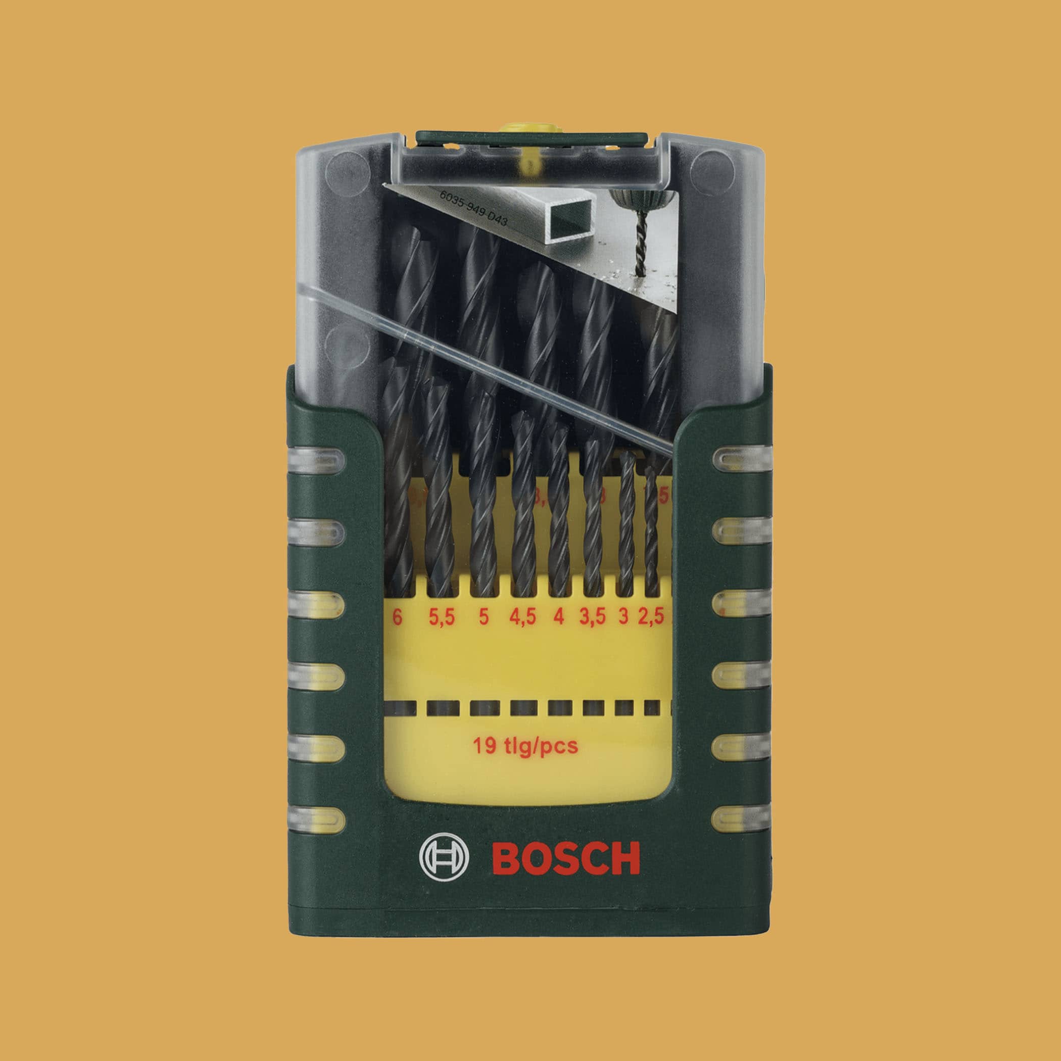 Bosch HSS-R Metal Drill Bit Set 19 Pieces - Plastic Case - Variation Image