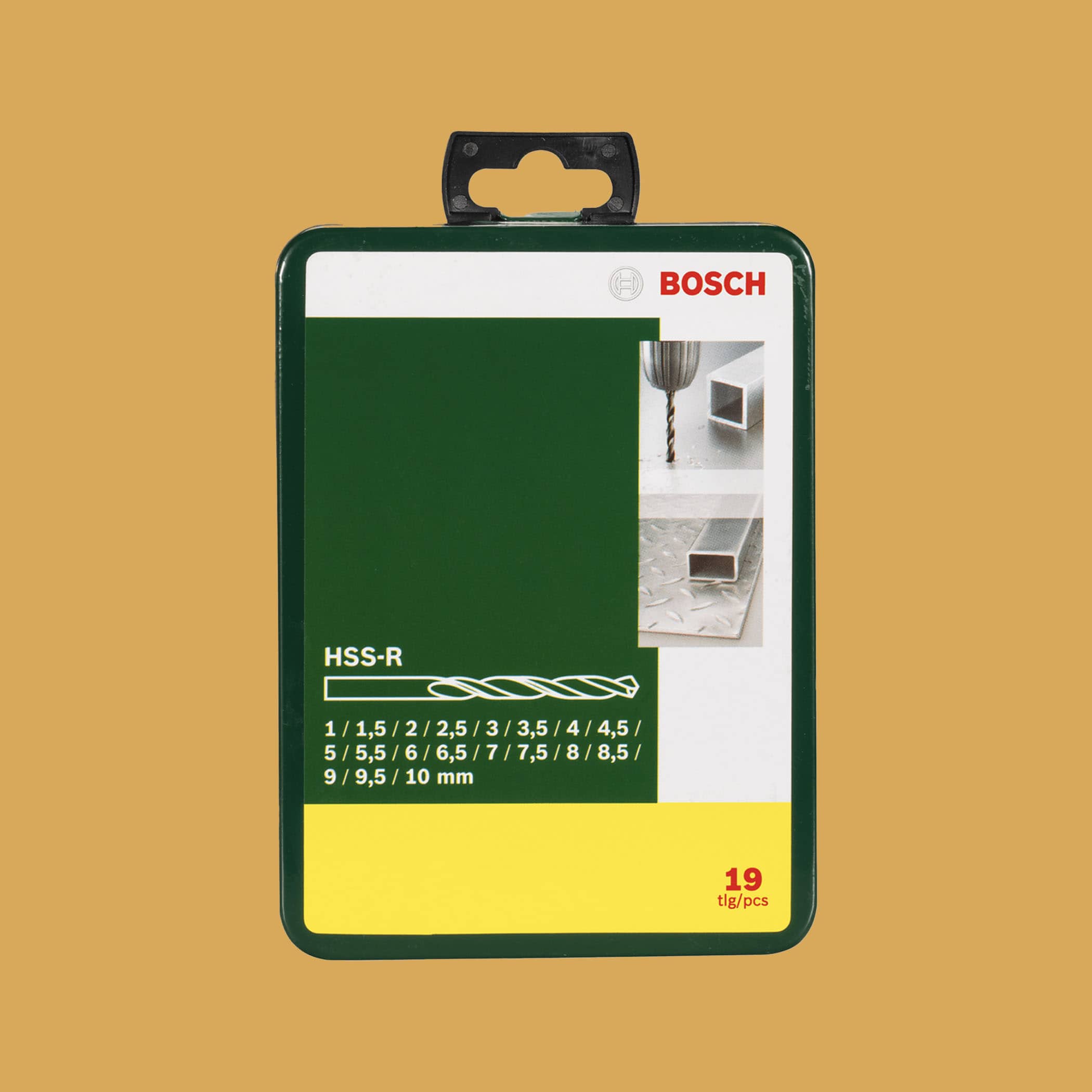 Bosch HSS-R Metal Drill Bit Set 19 Pieces - Metal Case - Gallery Image 1