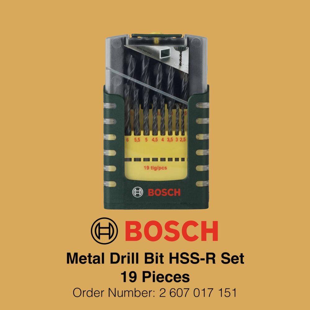 Bosch HSS-R Metal Drill Bit Set 19 Pieces - Plastic Case - Gallery Image 2