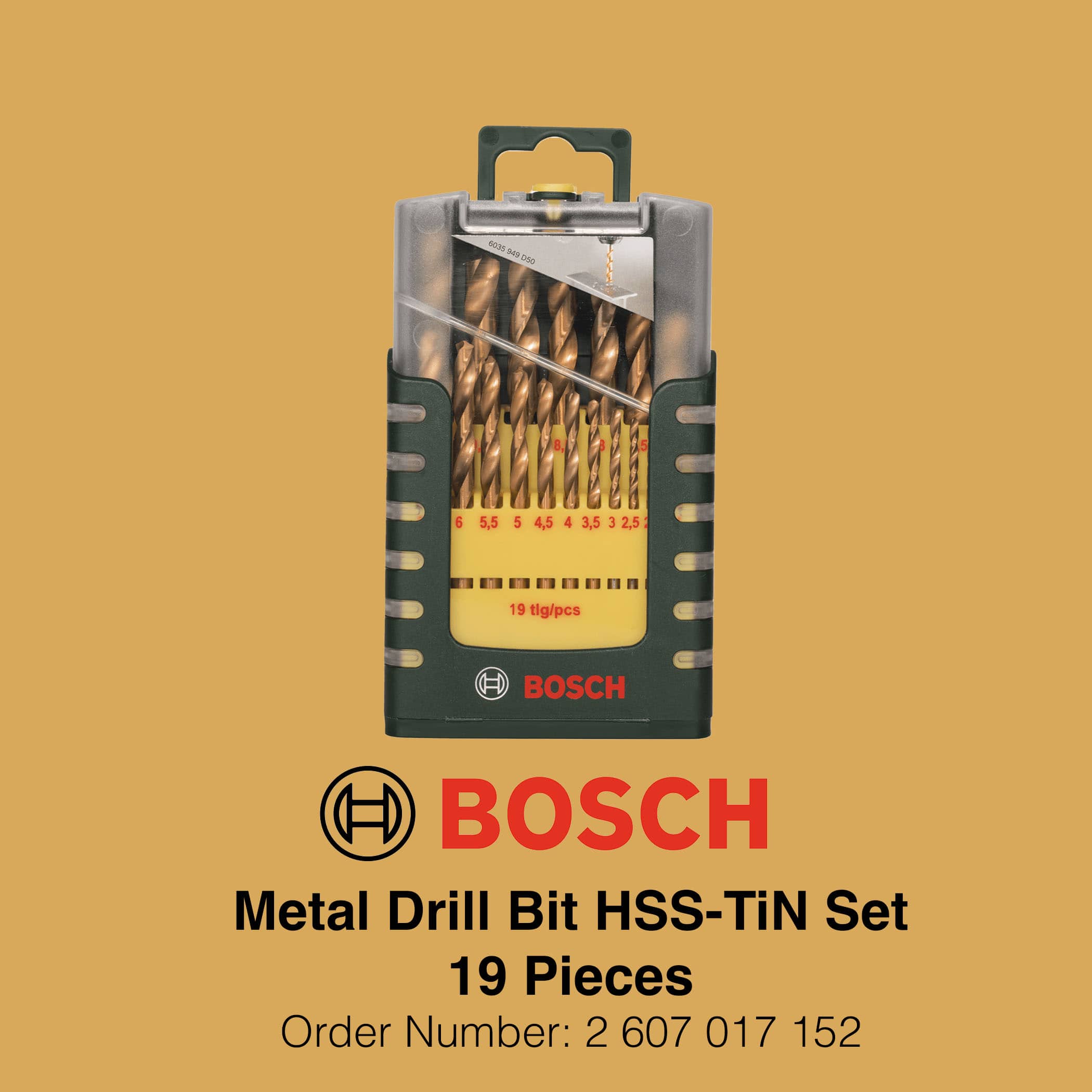 Bosch HSS-TiN Metal Drill Bit Set 19 Pieces - Gallery Image 2