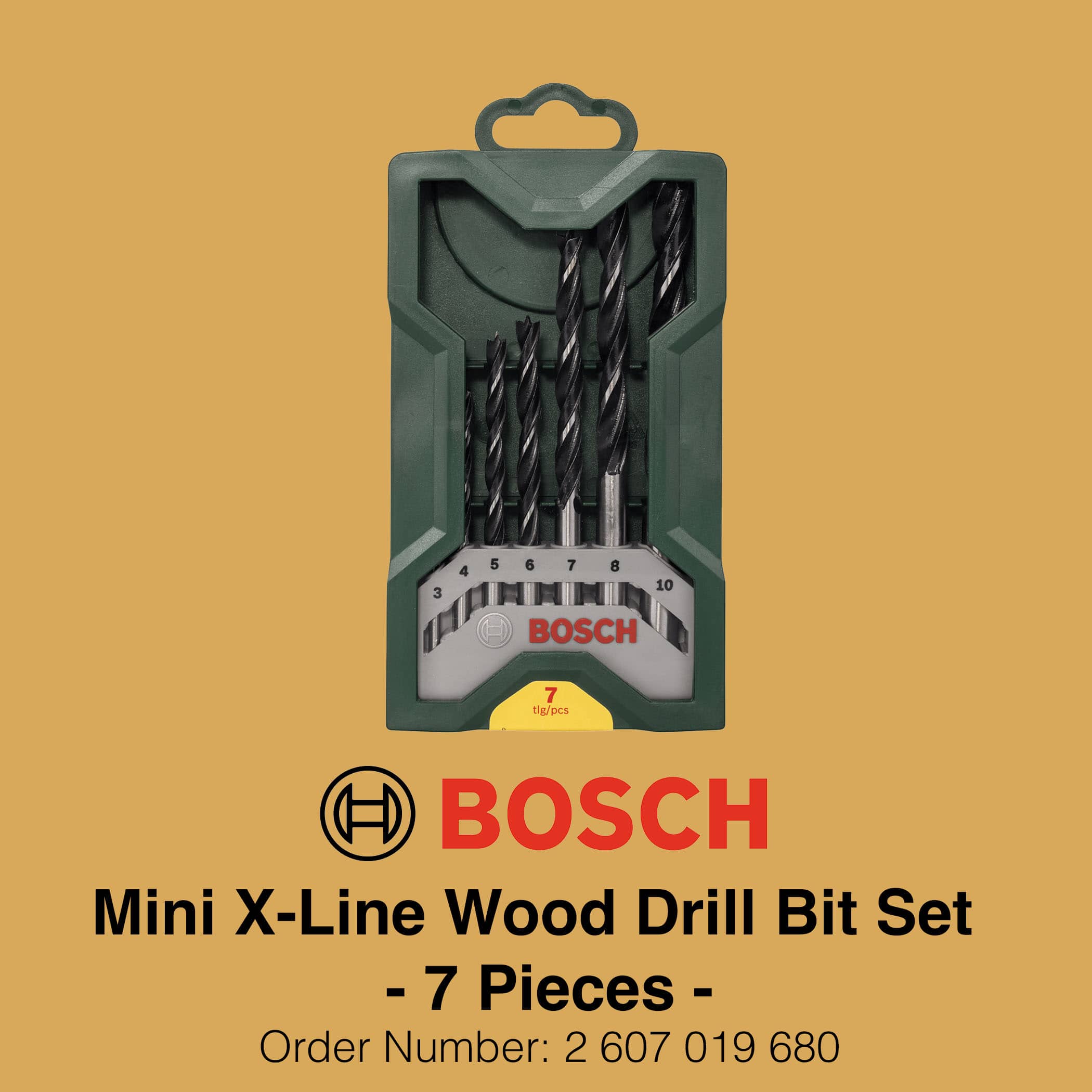 Bosch Mini X Line Wood Drill Bit Set 7 Pieces - Gallery Image 2