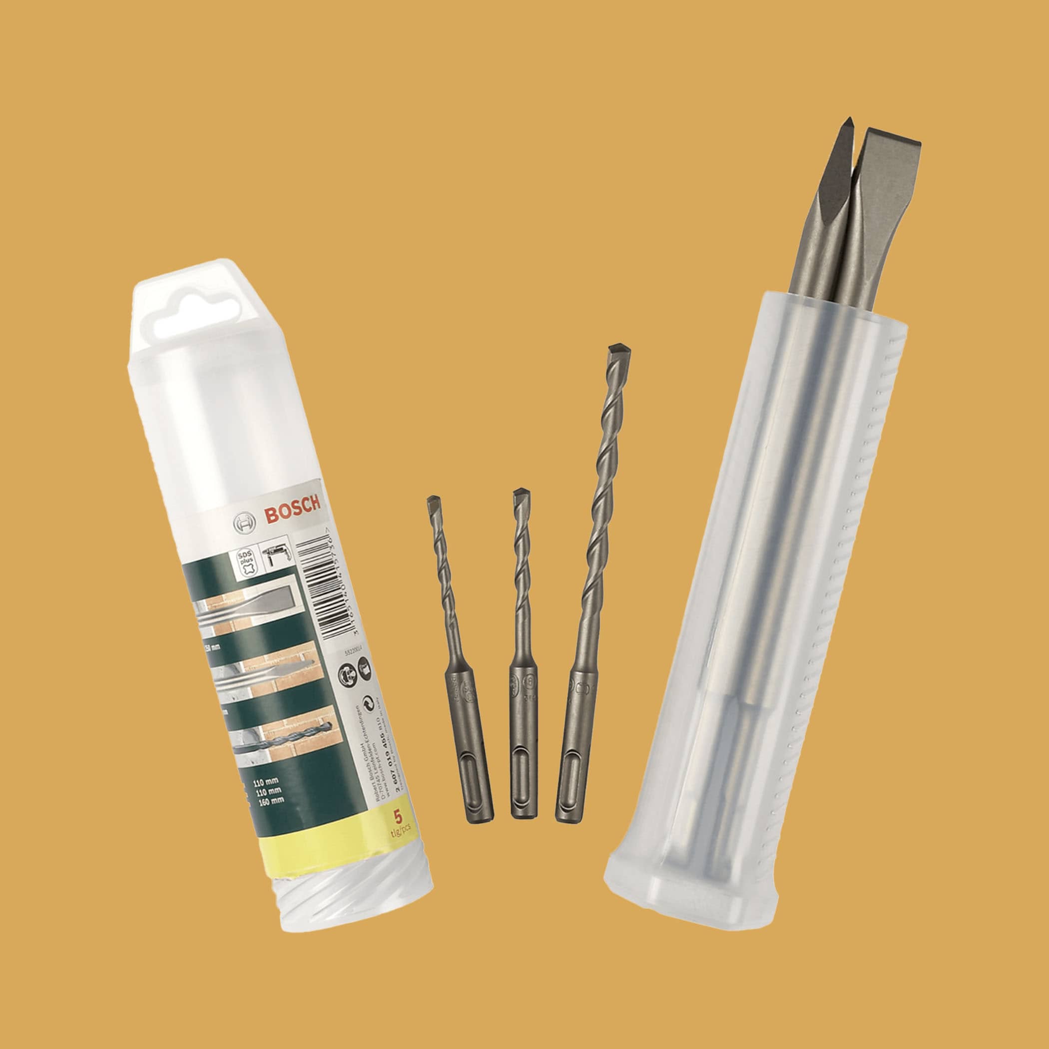 Bosch SDS plus Chisel and Hammer Drill Bit Set - Product Image