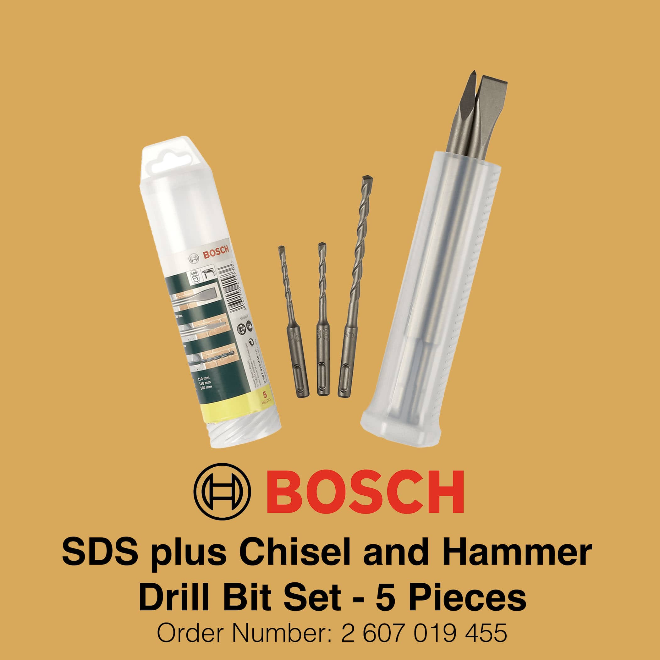 Bosch SDS plus Chisel and Hammer Drill Bit Set - Gallery Image 2