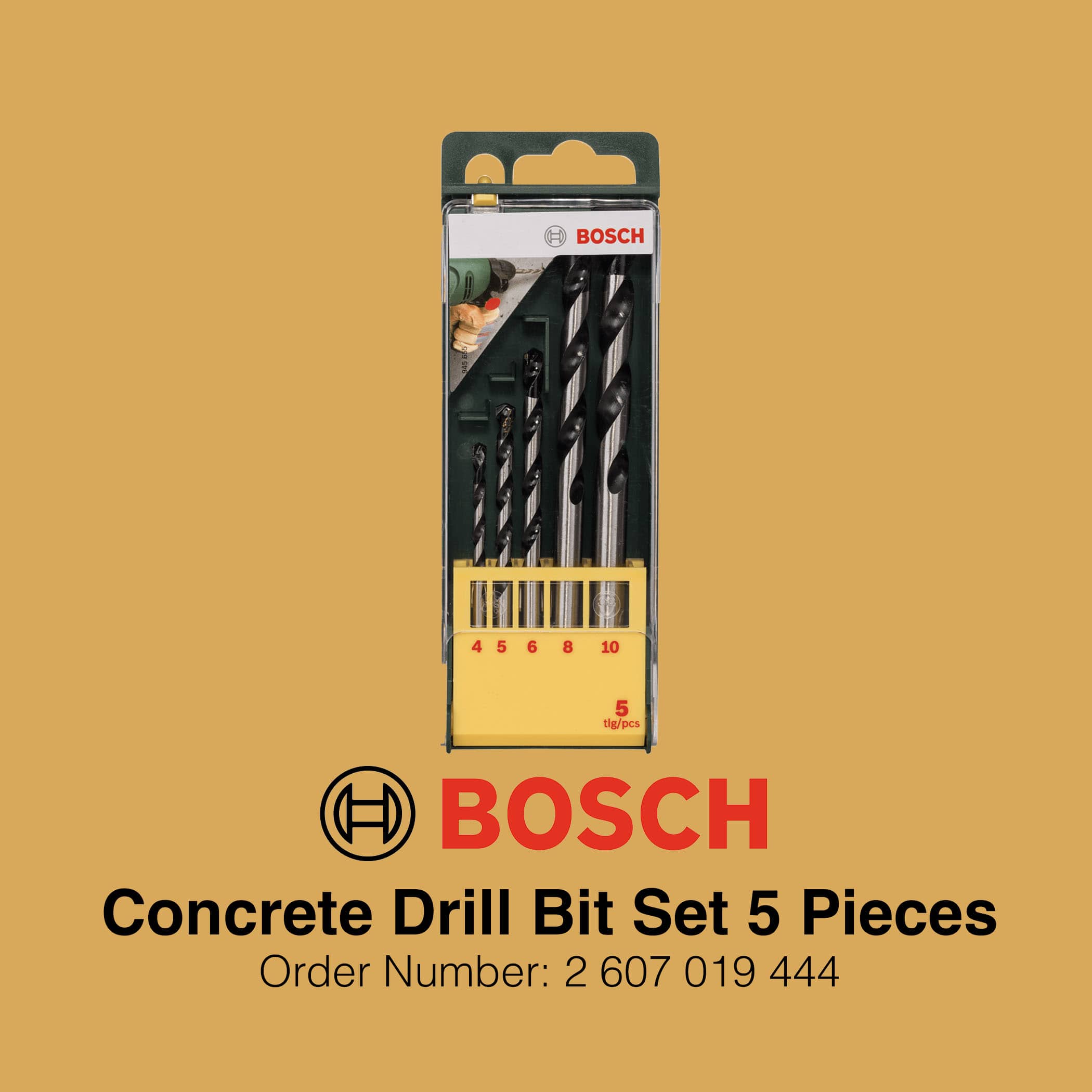 Bosch Concrete Drill Bit Set 5 Pieces - Gallery Image 2