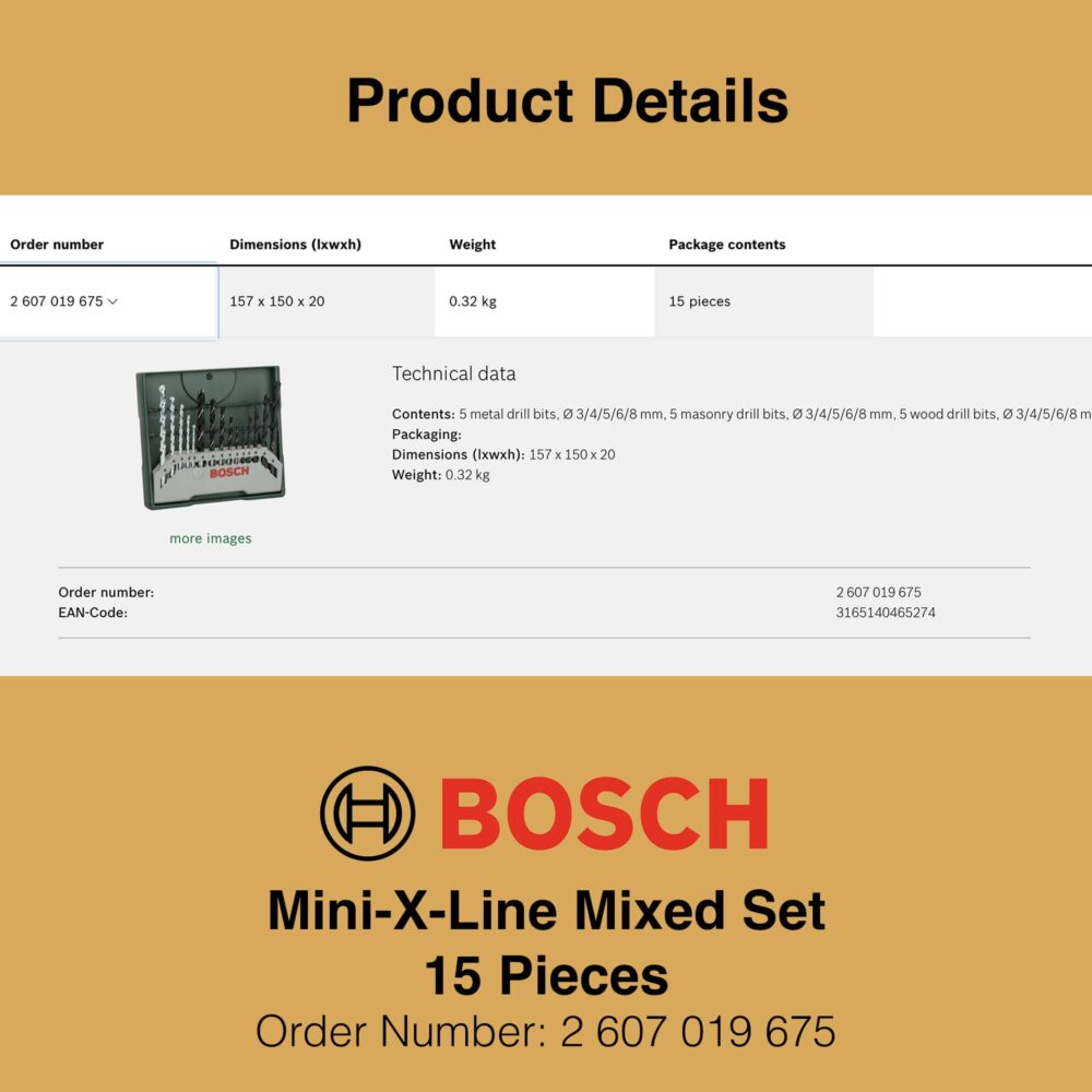 Bosch Mini X Line Mixed Set - Technical