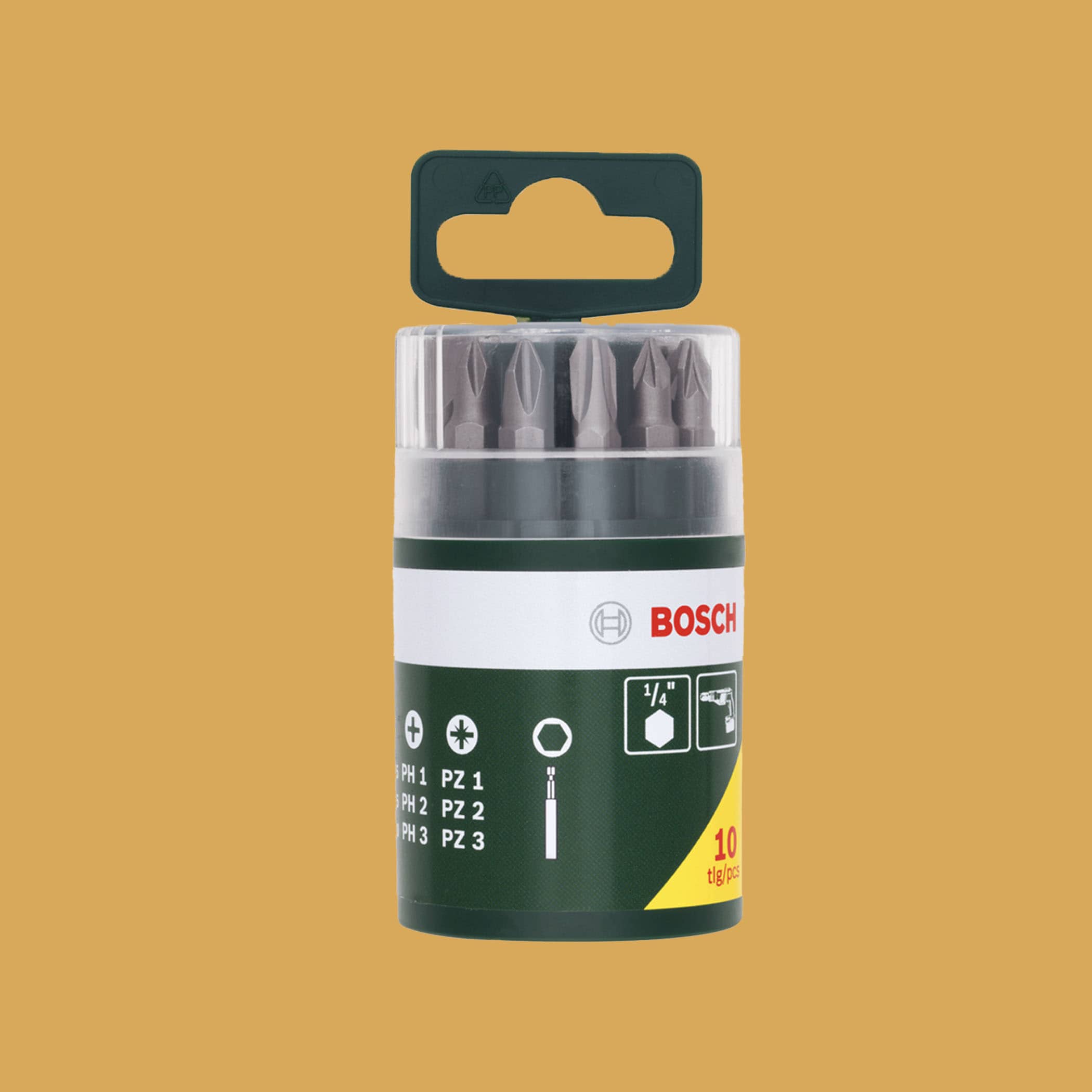 Bosch Screwdriver Bit Set 10 Pieces - Gallery Image 1