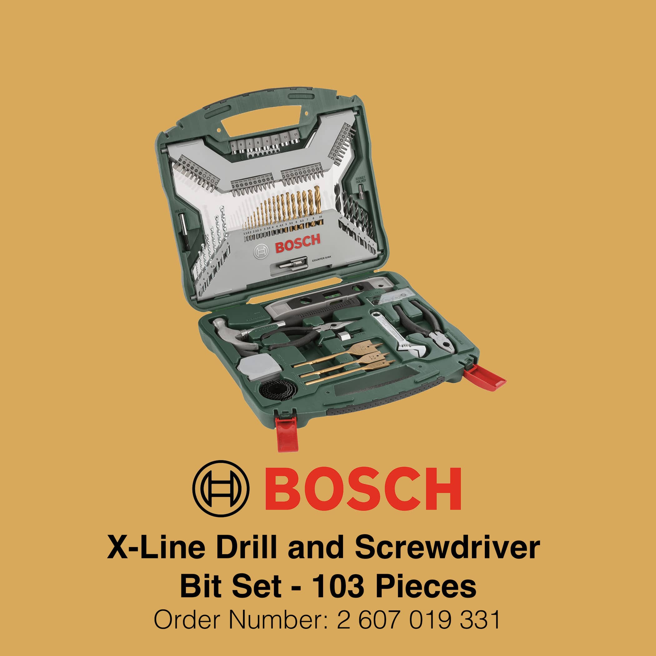 Bosch X Line Classic Drill and Screwdriver Bit Set 102 Pieces - Gallery Image 2