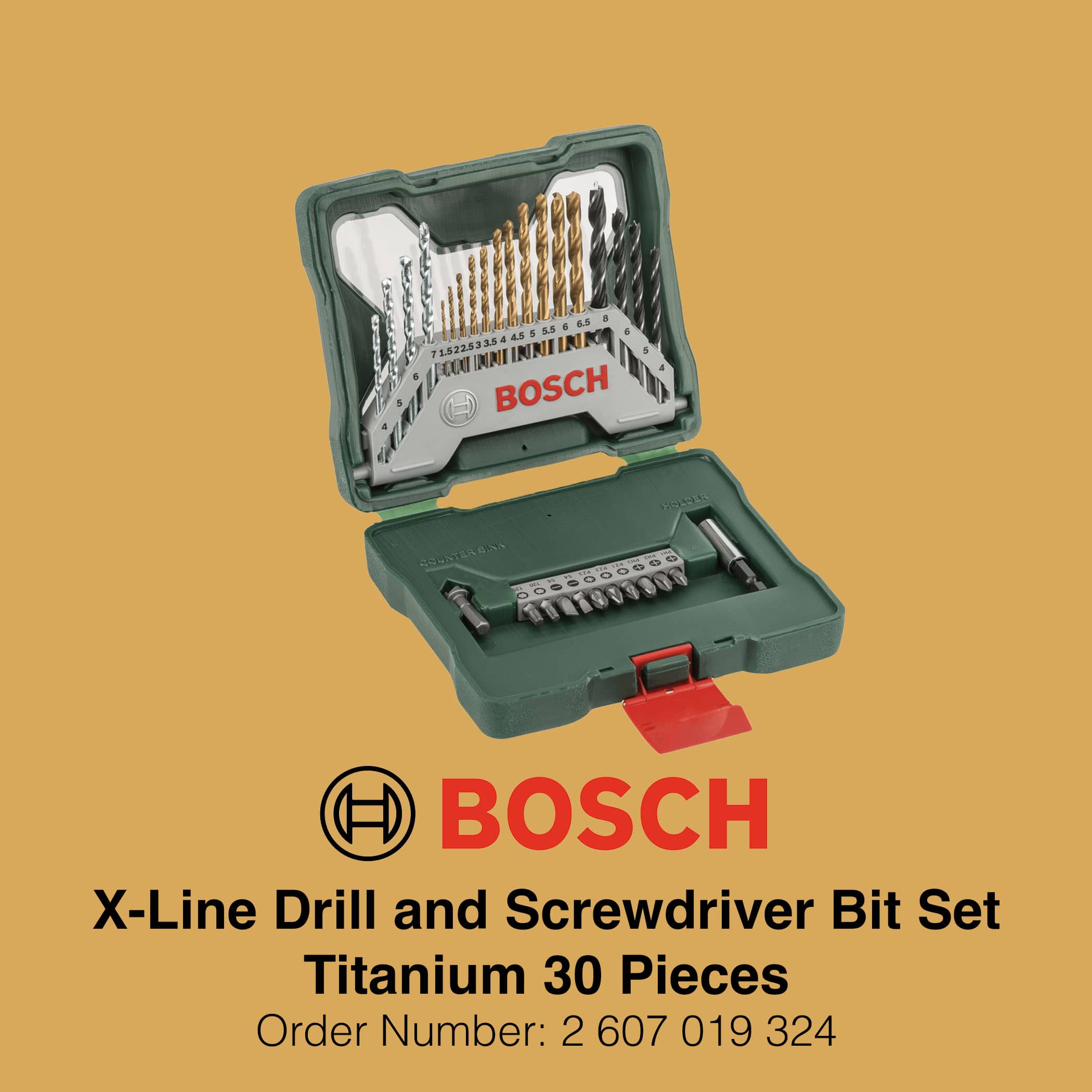 Bosch X Line Classic Drill and Screwdriver Bit Set TiN 30 Pieces - Gallery Image 2