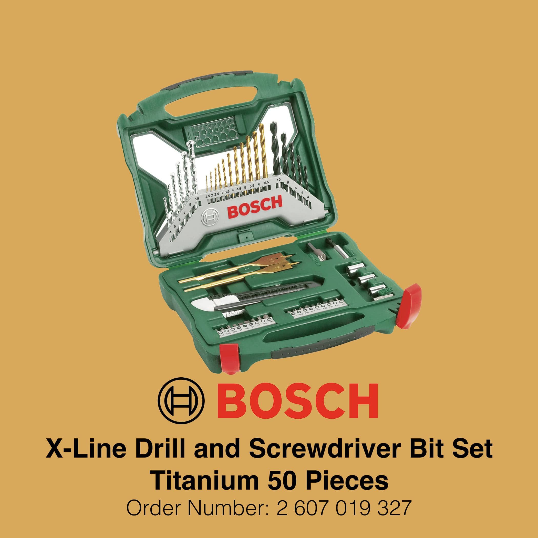 Bosch X Line Classic Drill and Screwdriver Bit Set TiN 50 Pieces - Gallery Image 2