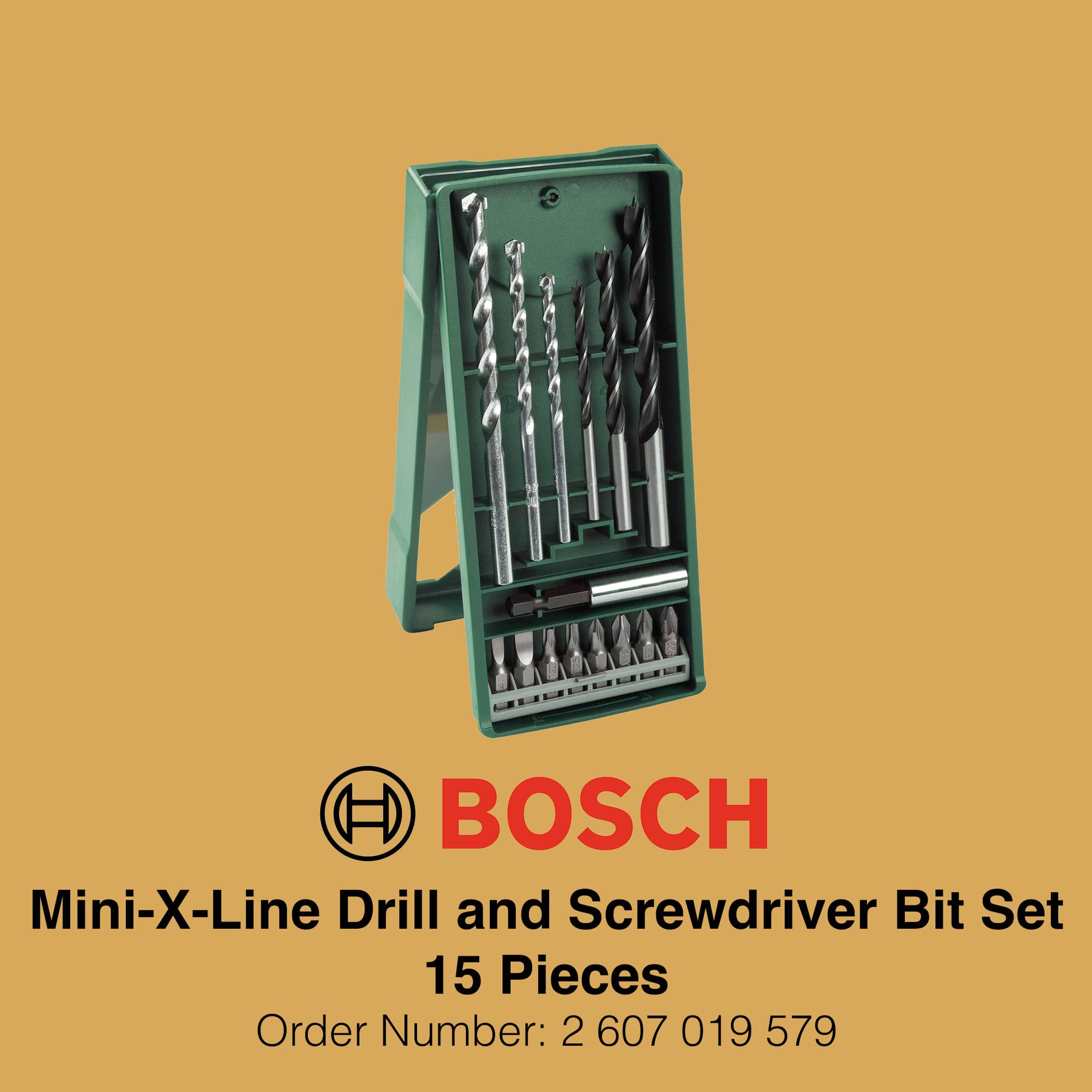 Bosch Mini X Line Drill and Screwdriver Bit Set 15 Pieces - Gallery Image 2