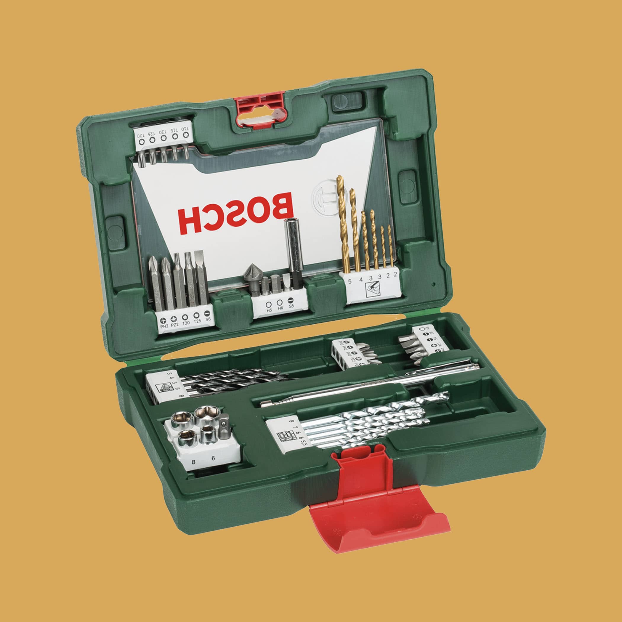 Bosch V Line Drill and Screwdriver Bit Set TiN Coated 48 Pieces - Product Image