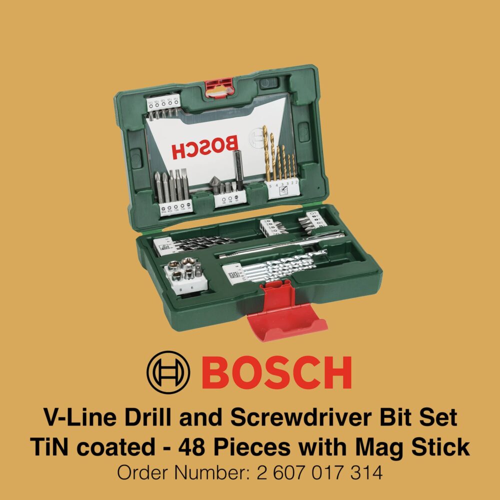 Bosch V Line Drill and Screwdriver Bit Set TiN Coated 48 Pieces - Gallery Image 2