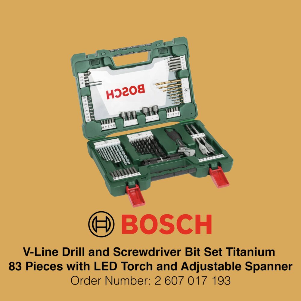 Bosch V Line Drill and Screwdriver Bit Set TiN Coated 83 Pieces - Gallery Image 2
