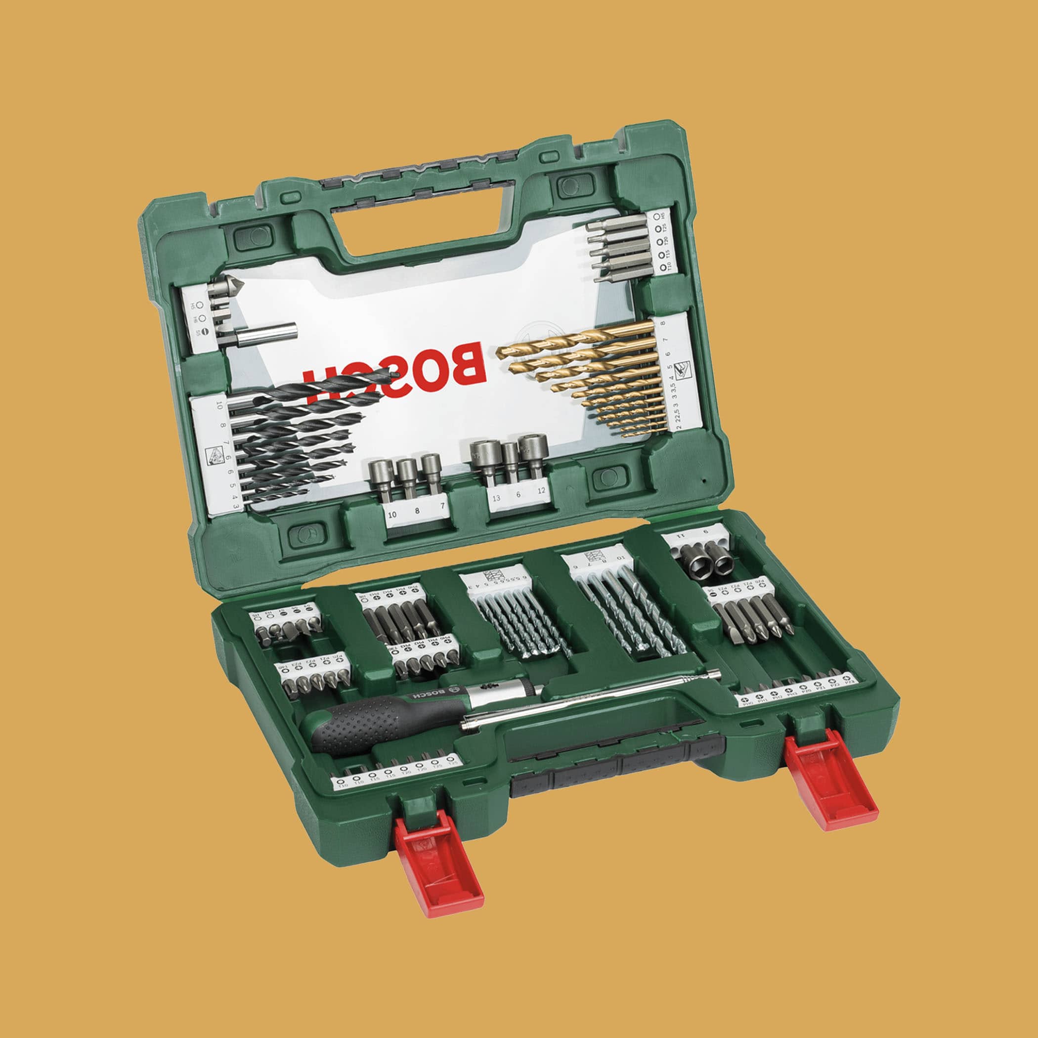 Bosch V Line Drill and Screwdriver Bit Set TiN Coated 91 Pieces - Product Image
