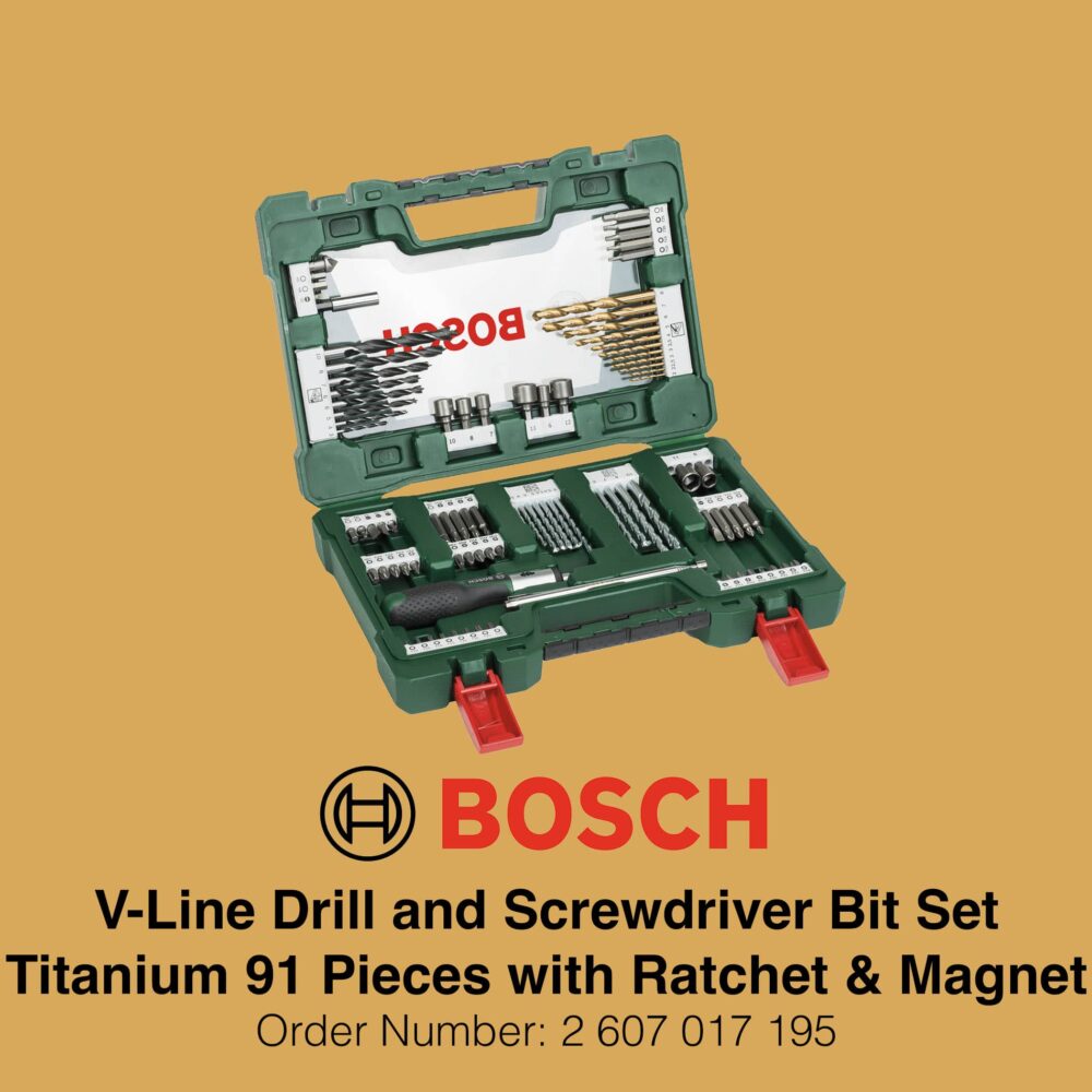 Bosch V Line Drill and Screwdriver Bit Set TiN Coated 91 Pieces - Gallery Image 2