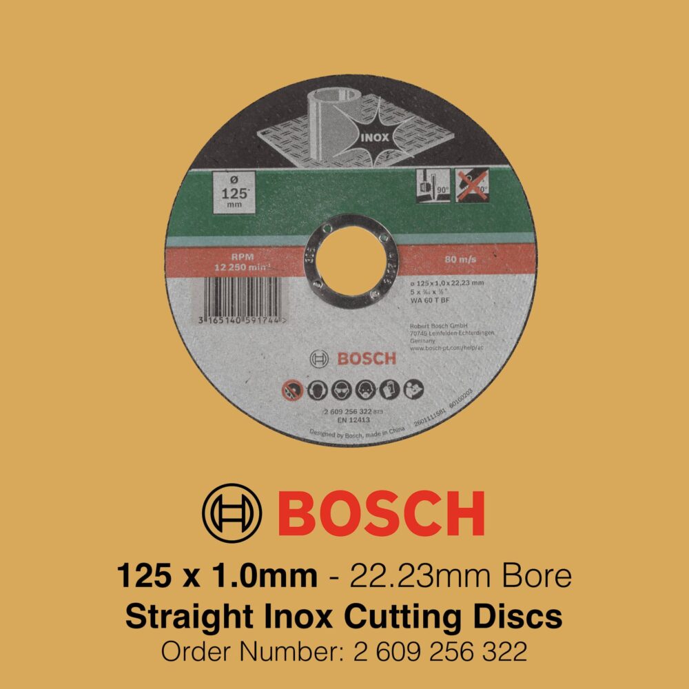 Bosch Bonded Cutting Discs Inox Straight - 125mm Gallery Image
