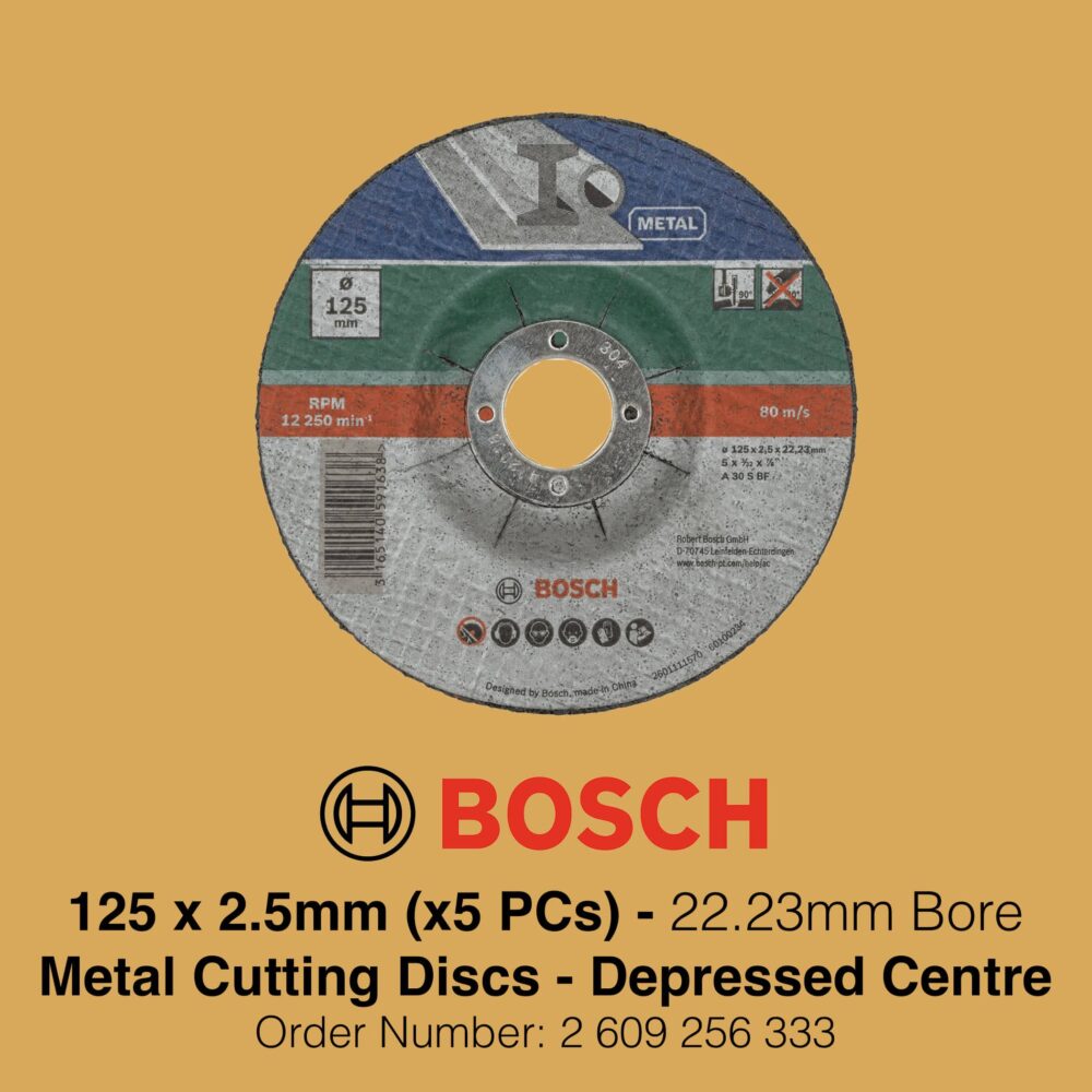 Bosch Bonded Cutting Discs Depressed Centre - 125mm Gallery Image