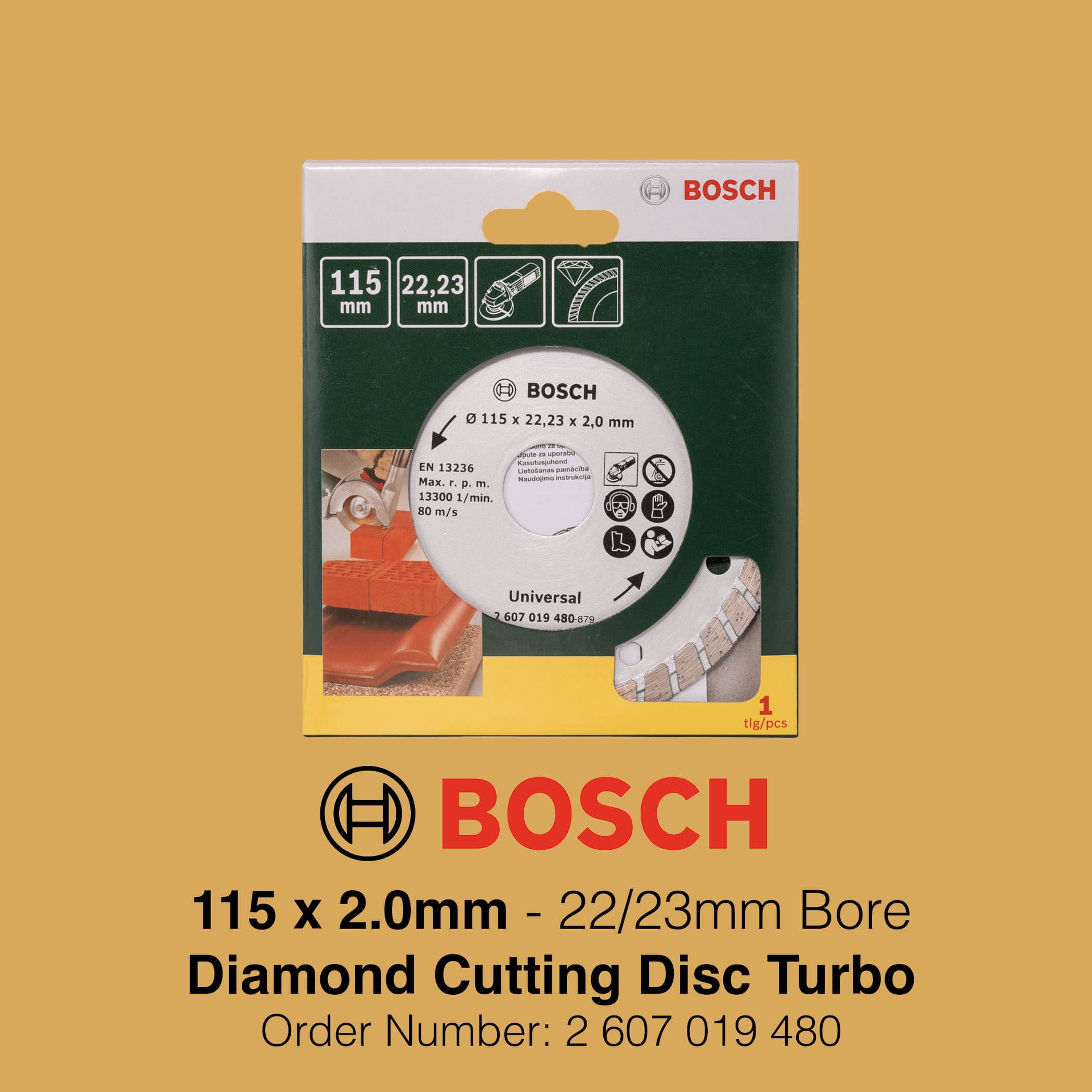 Bosch Diamond Cutting Disc Turbo - 115mm Delivery Image