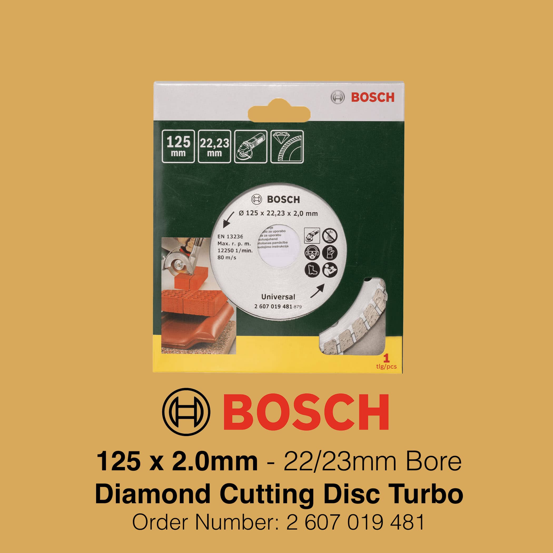 Bosch Diamond Cutting Disc Turbo - 125mm Delivery Image