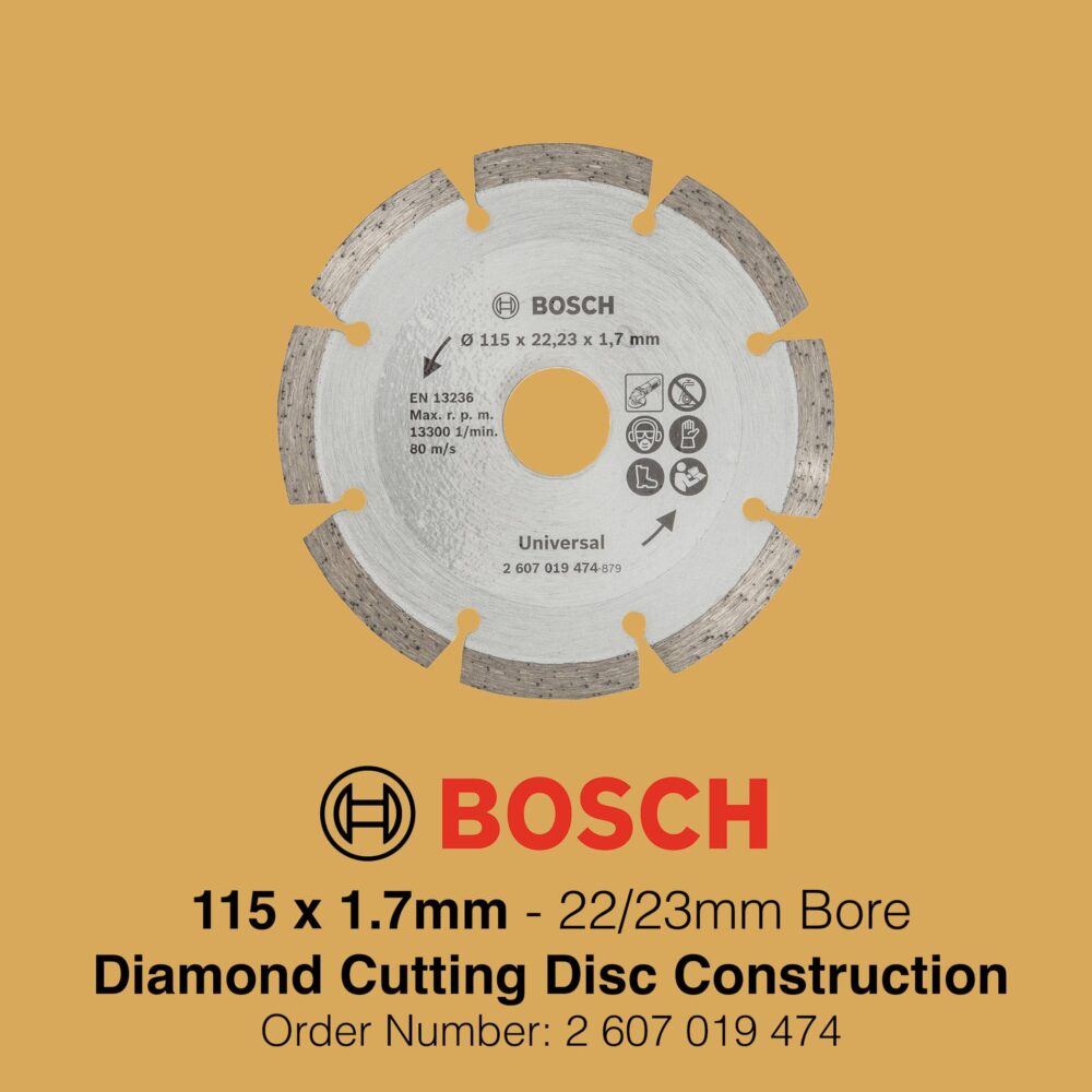 Bosch Diamond Cutting Disc Construction - 115mm Gallery Image