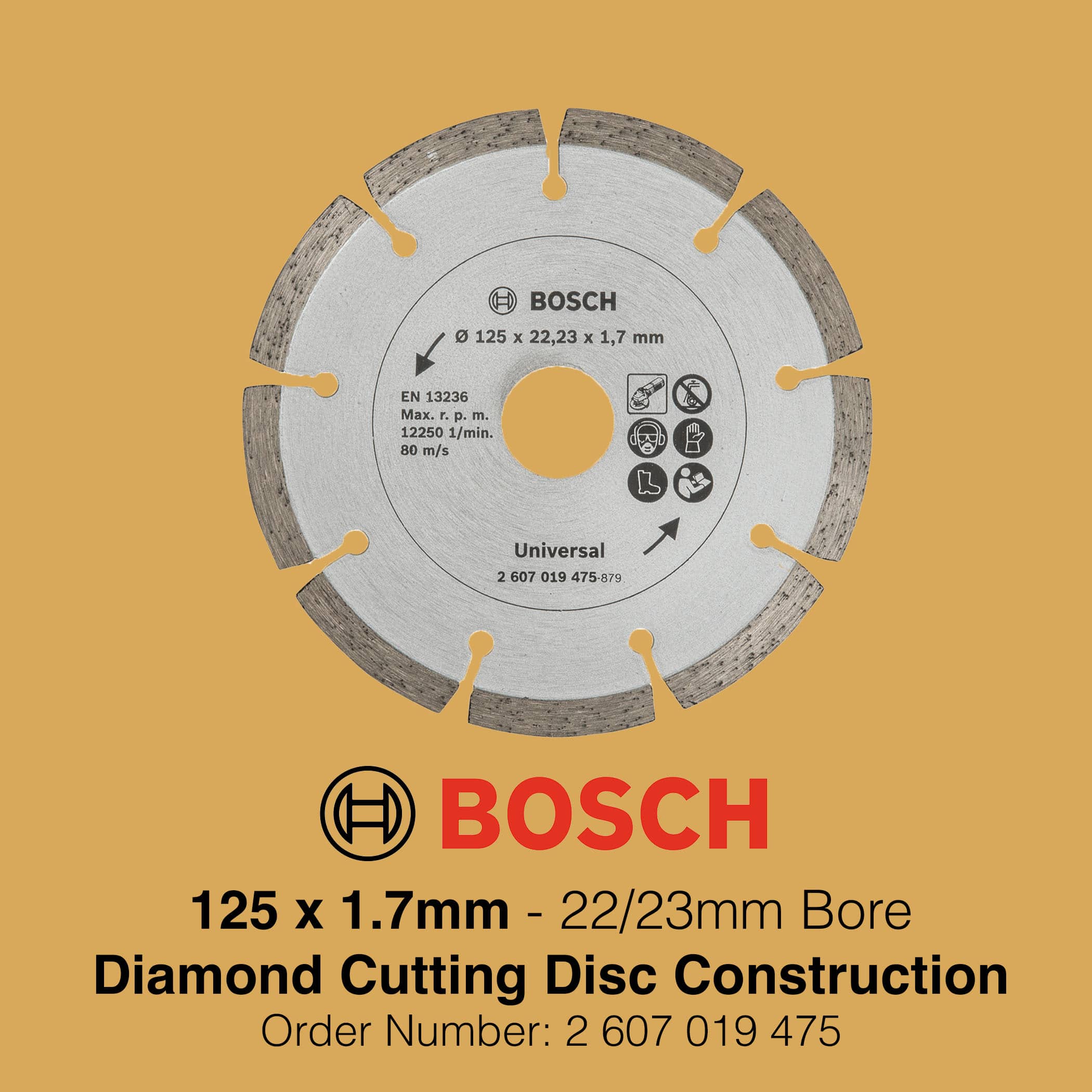Bosch Diamond Cutting Disc Construction - 125mm Gallery Image