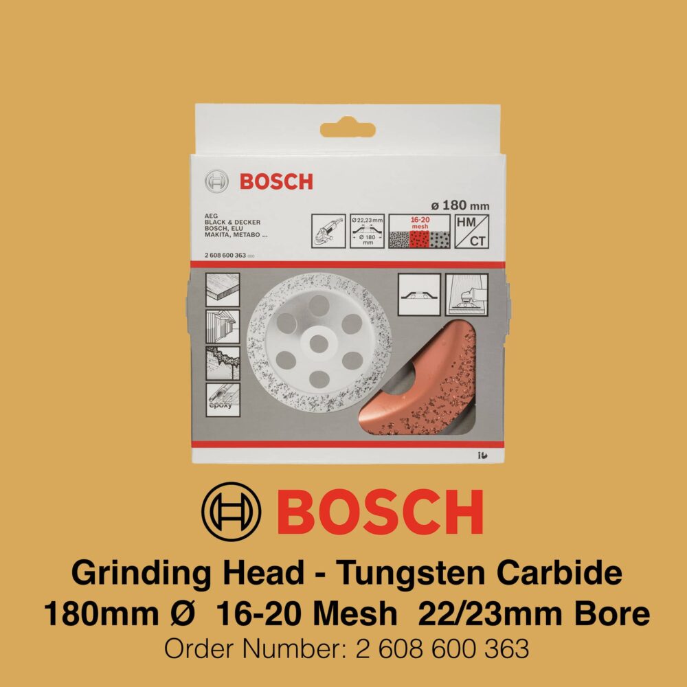 Bosch Grinding Heads Tungsten Carbide - 16-20 Mesh Packaging Image