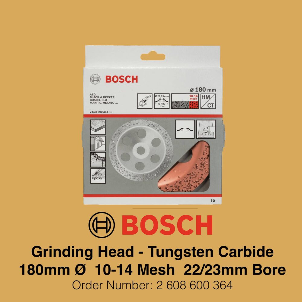 Bosch Grinding Heads Tungsten Carbide - 10-14 Mesh Packaging