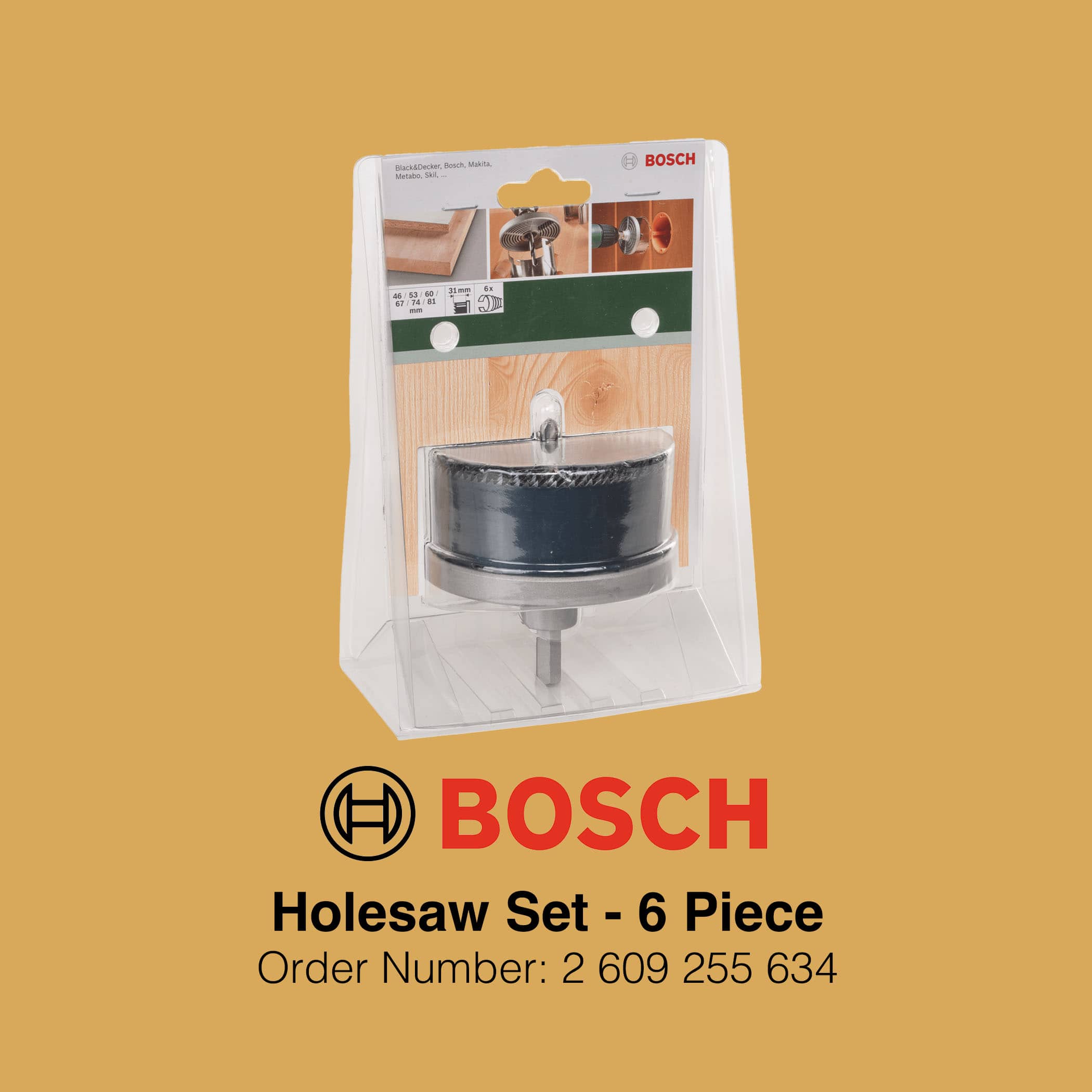 Bosch Holesaw Set 6 Piece - Packaging Image
