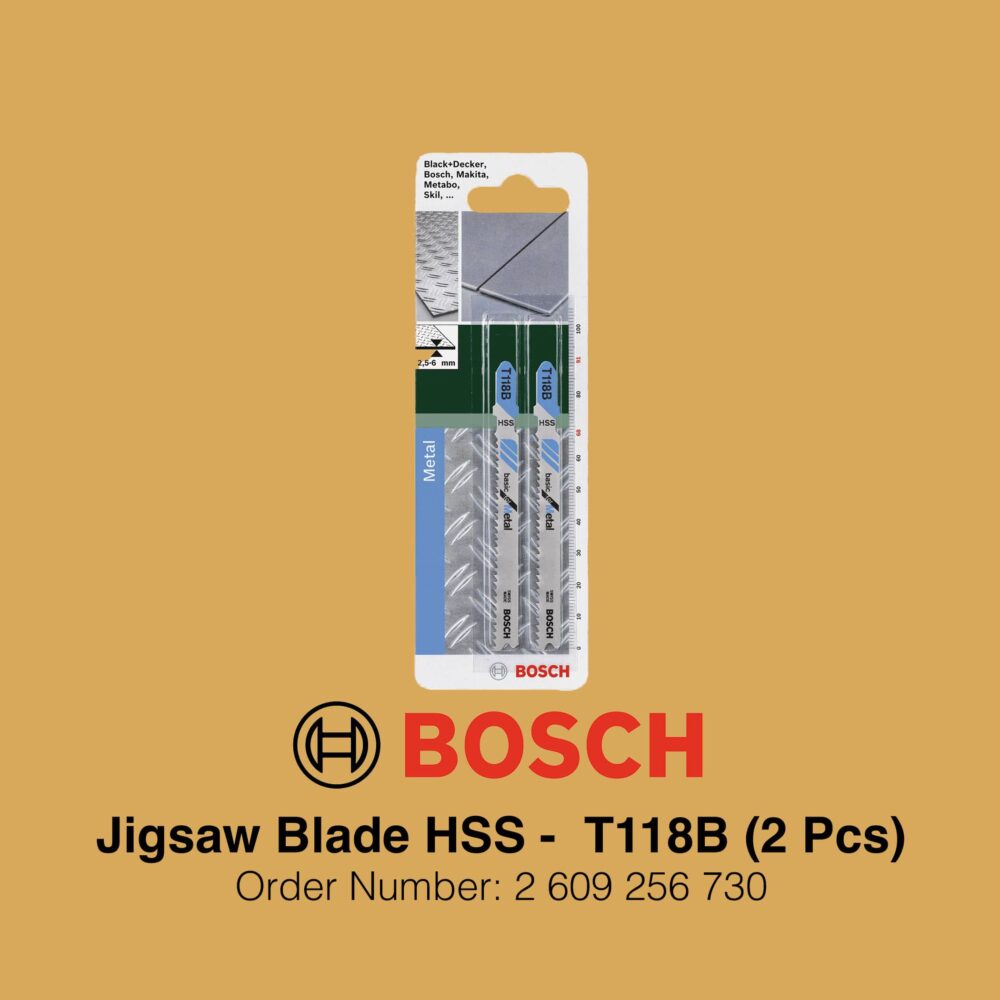 Bosch Jigsaw Blade HSS T118B Metal - Packaging Image