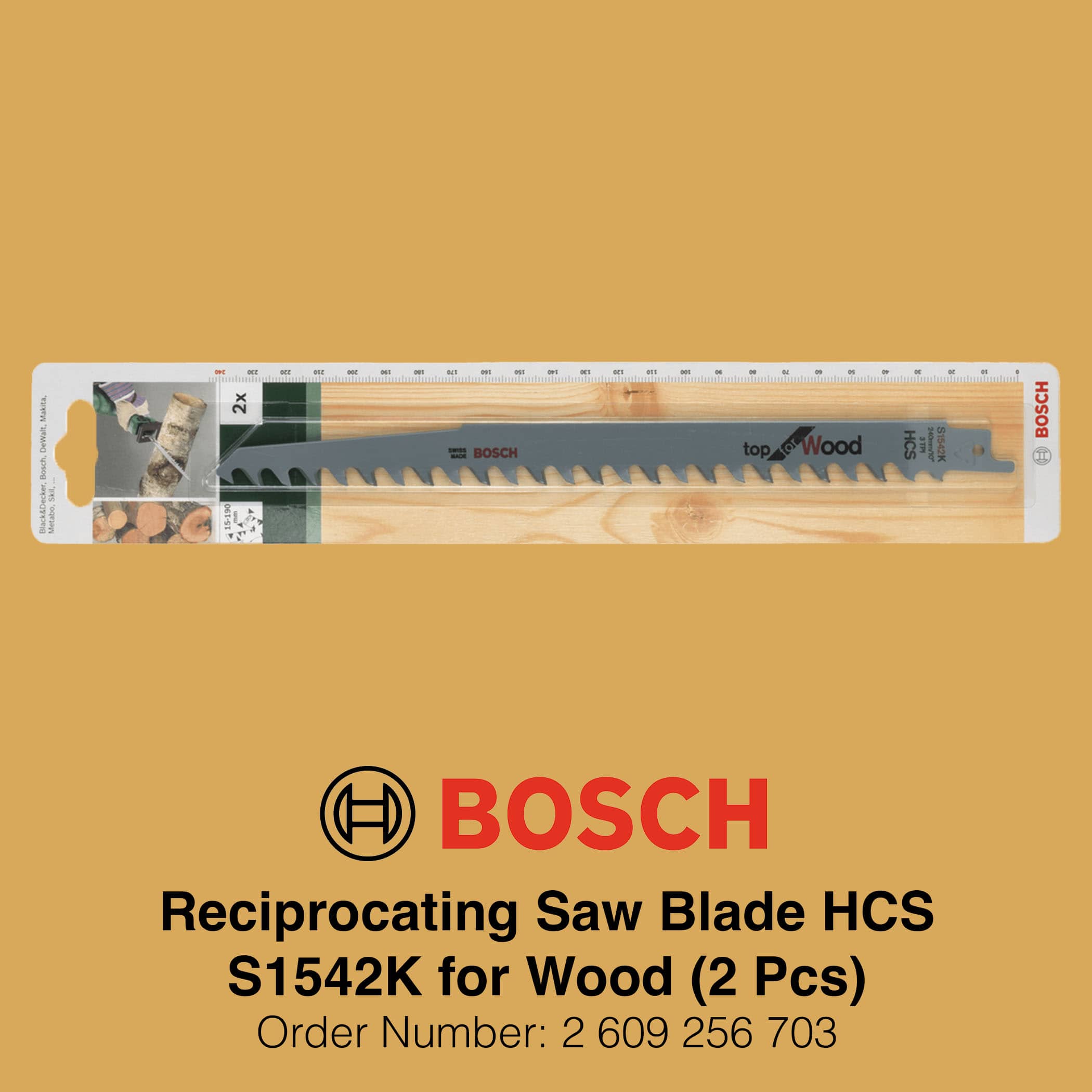 Bosch Reciprocating Saw Blade HCS S1542K - Packaging Image