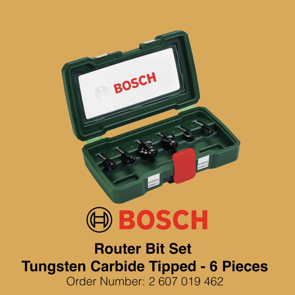 Bosch Router Bit Set 6 Pieces - Gallery Image 2