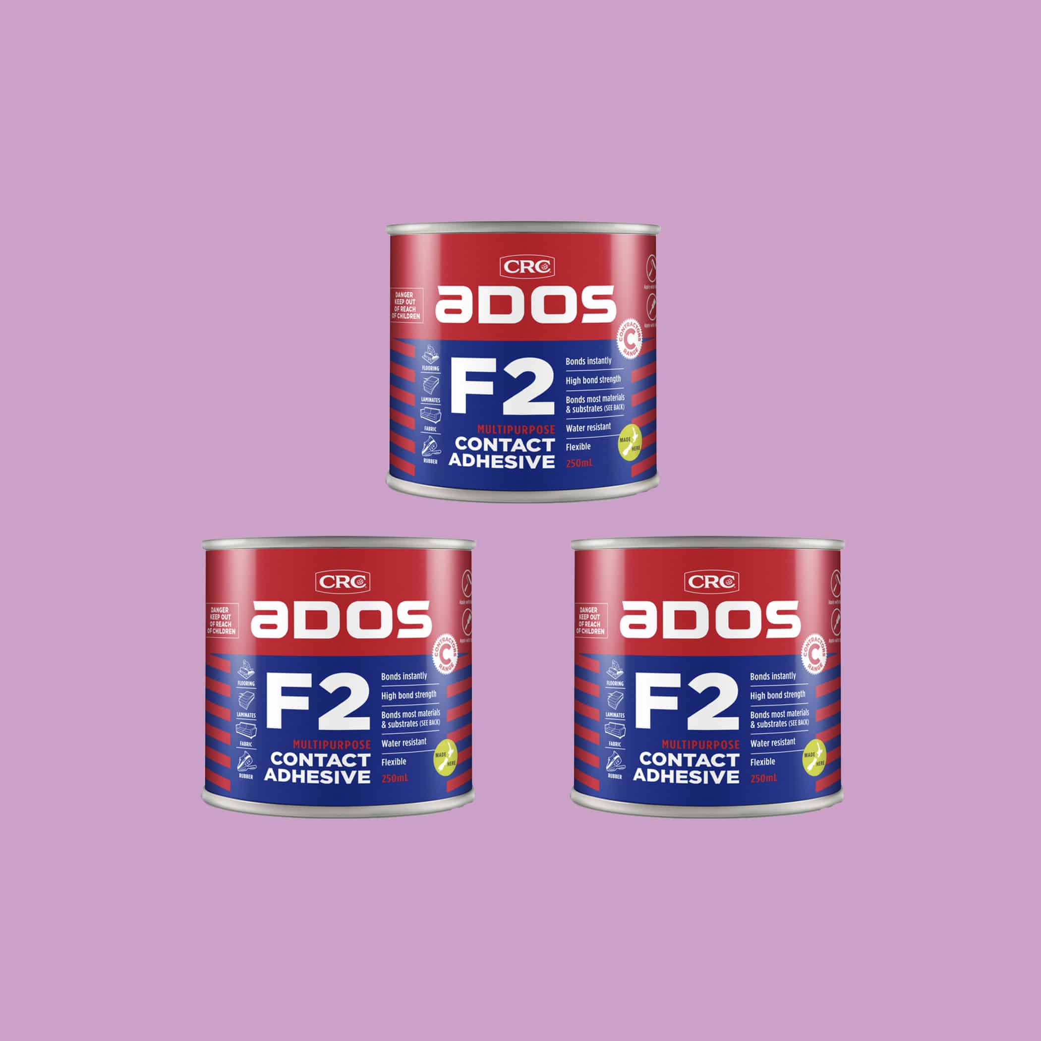 CRC ADOS F2 Contact Adhesive - 250ml x 3 Variation Image