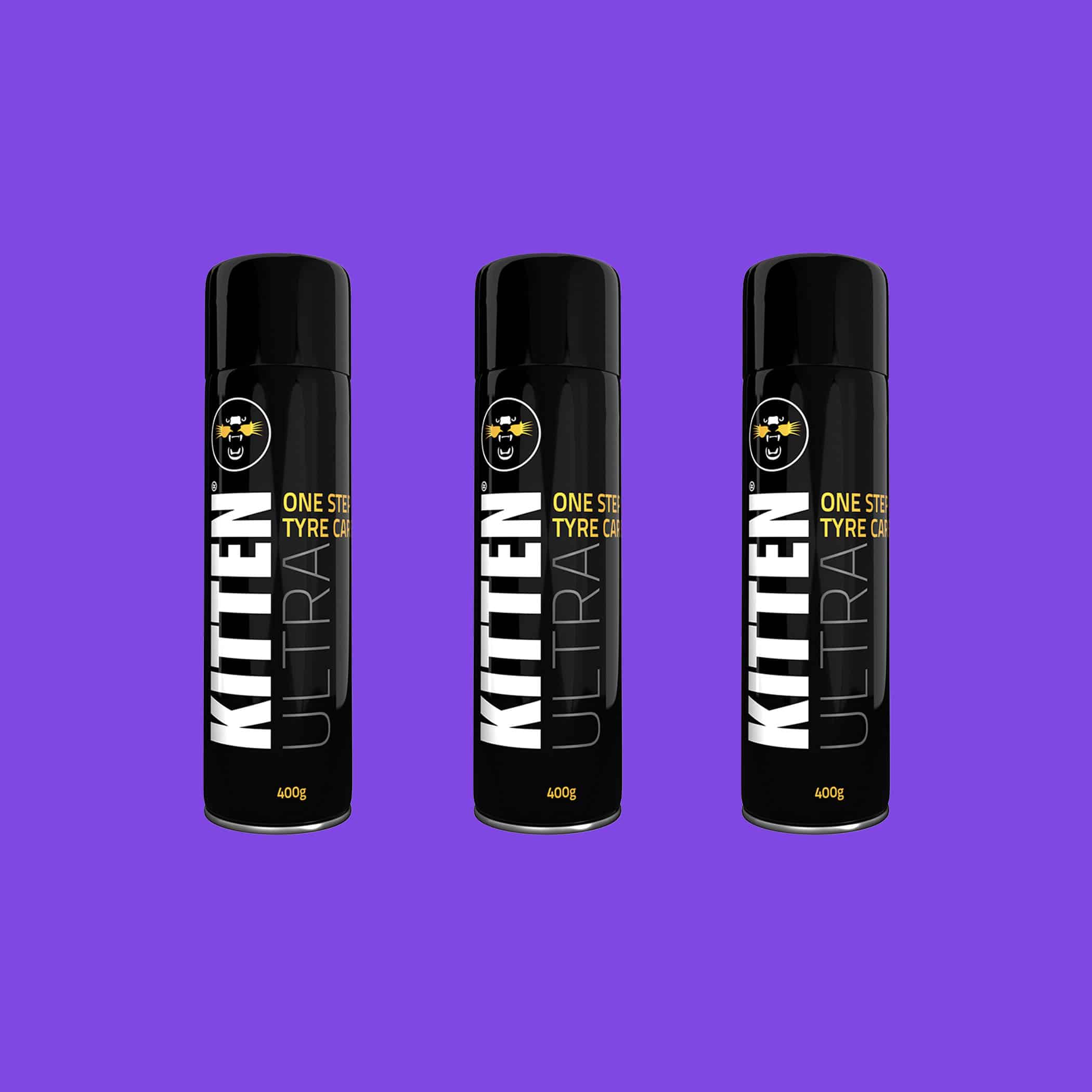 Kitten ULTRA One Step Tyre Care - 400g Aerosol x 3 Variation Image