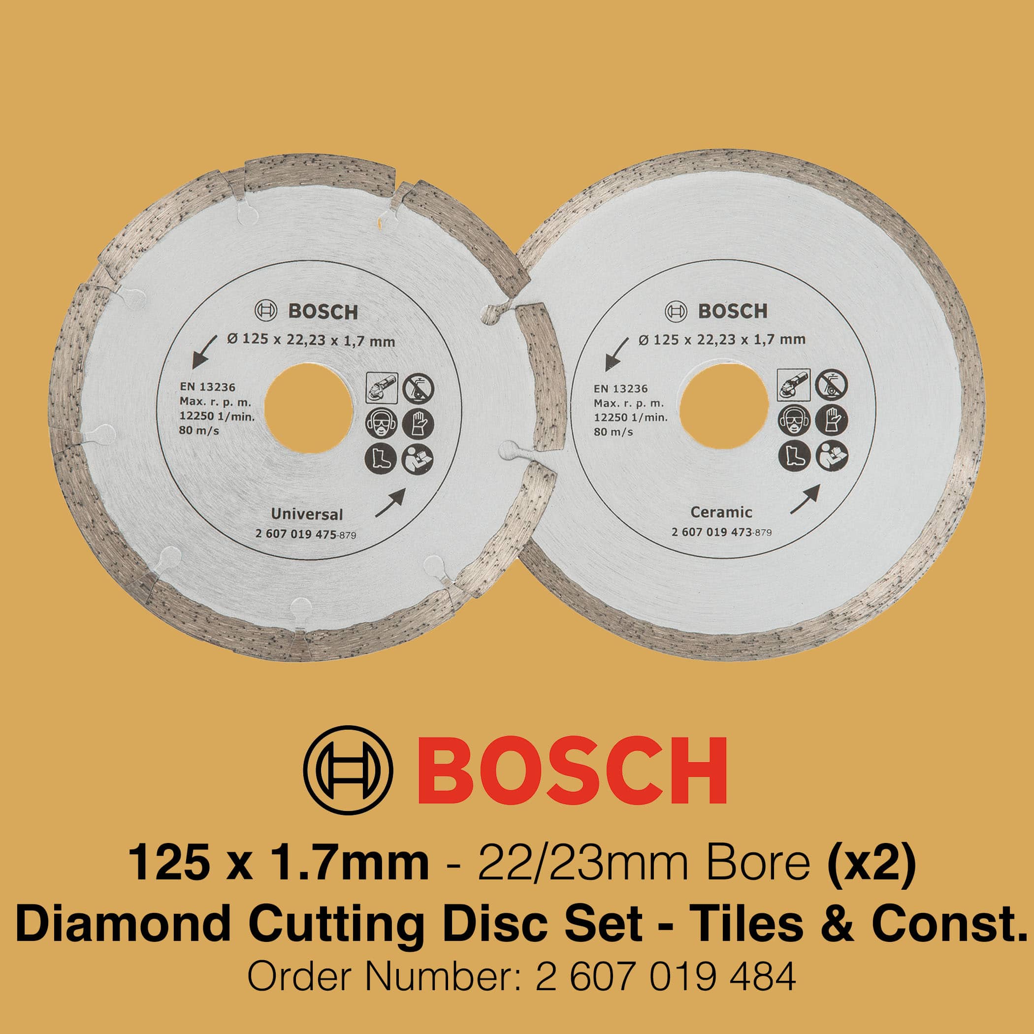 Bosch Diamond Cutting Disc Set - 125mm Gallery Image