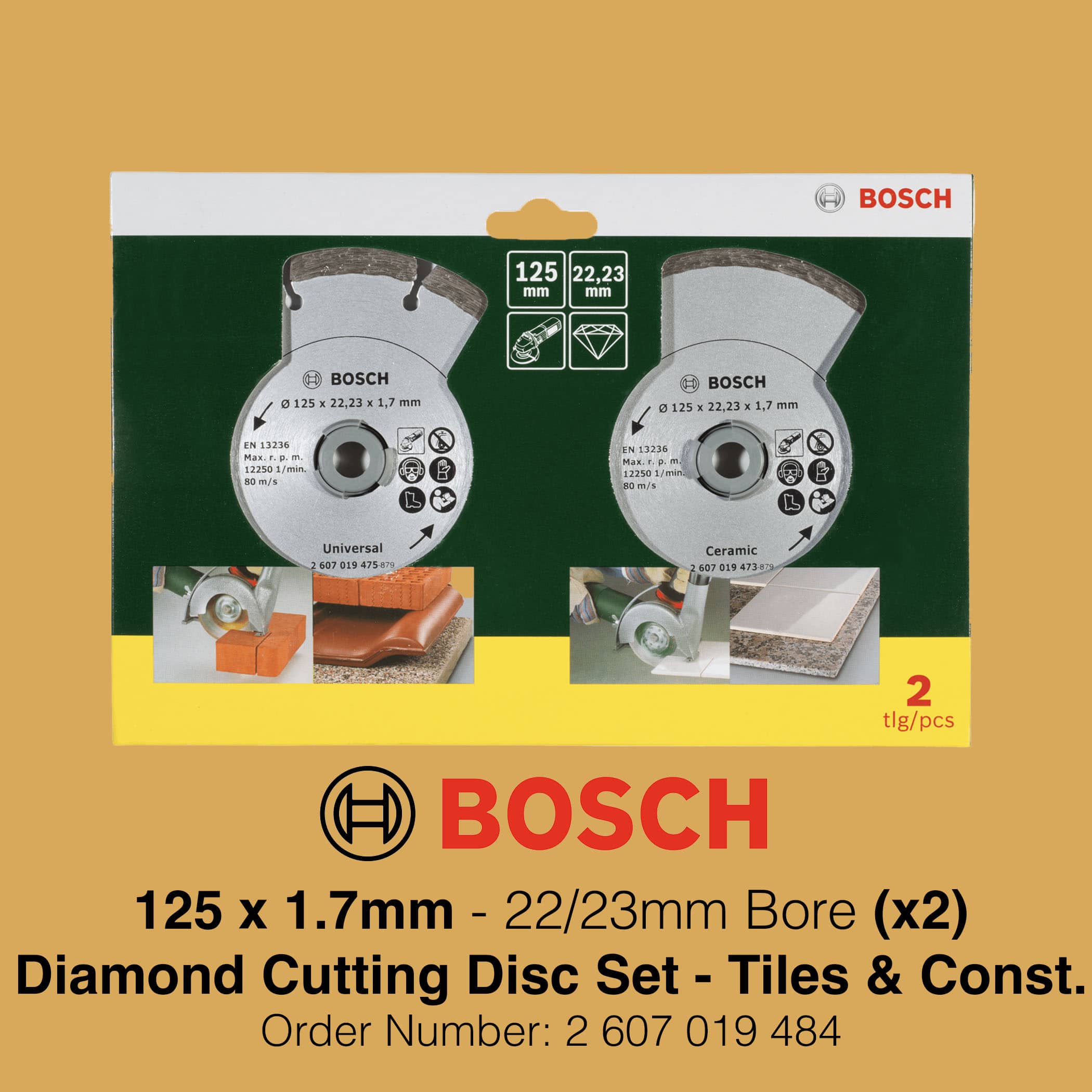 Bosch Diamond Cutting Disc Set - 125mm Delivery Image