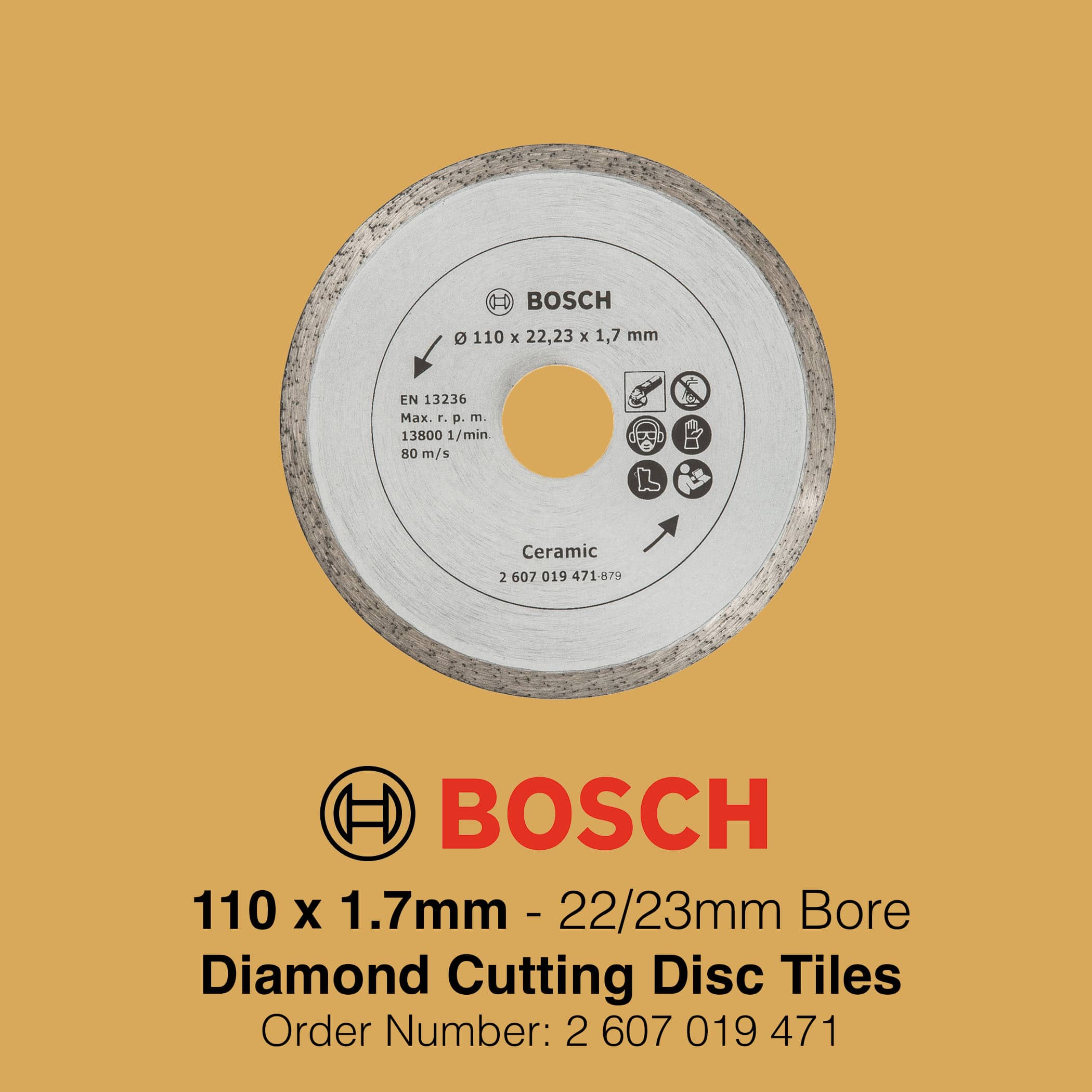 Bosch Diamond Cutting Discs for Tiles - 110mm Gallery Image