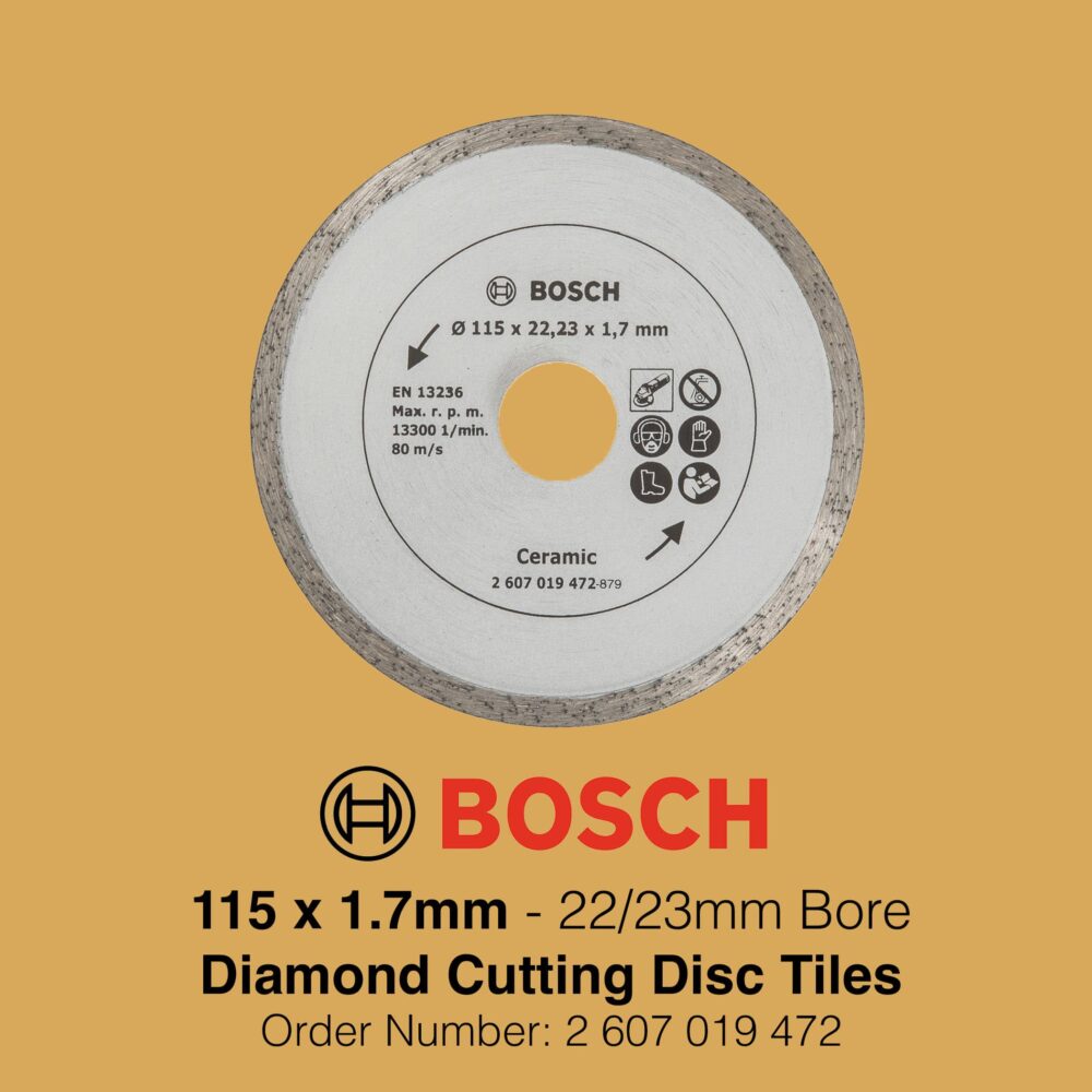 Bosch Diamond Cutting Discs for Tiles - 115mm Gallery Image