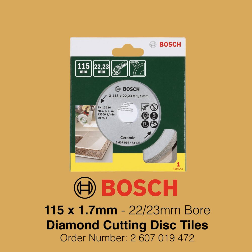 Bosch Diamond Cutting Discs for Tiles - 115mm Packaging Image