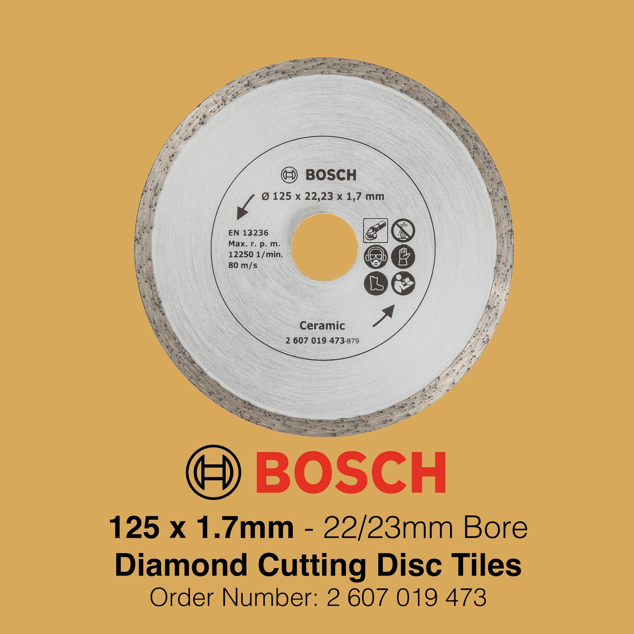 Bosch Diamond Cutting Discs for Tiles - 125mm Gallery Image