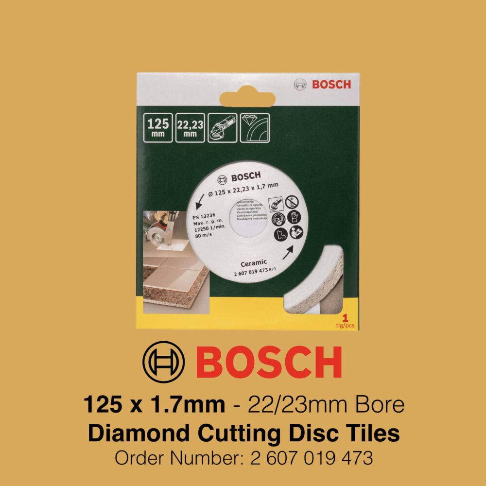Bosch Diamond Cutting Discs for Tiles - 125mm Packaging Image