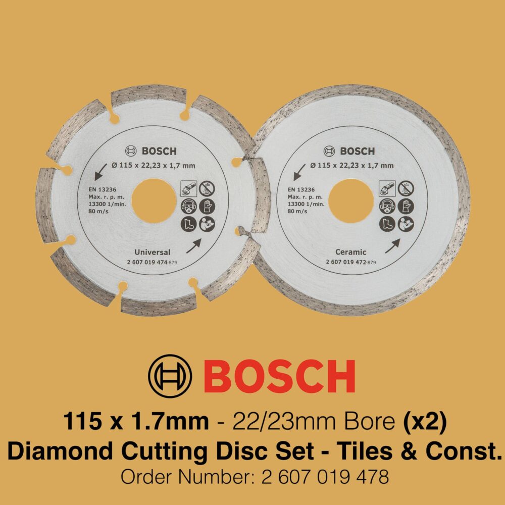 Bosch Diamond Cutting Disc Set - 115mm Gallery Image