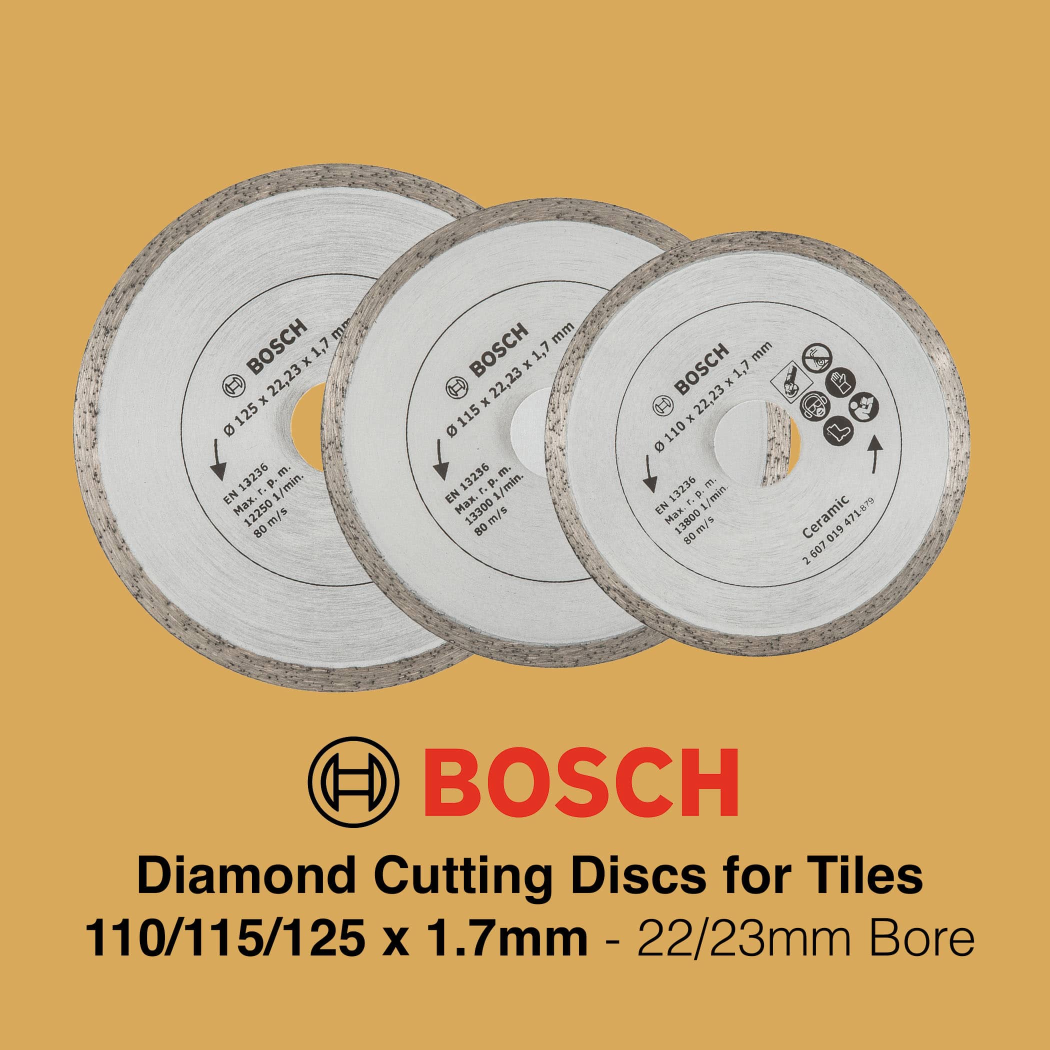 Bosch Diamond Cutting Discs for Tiles - Gallery Image