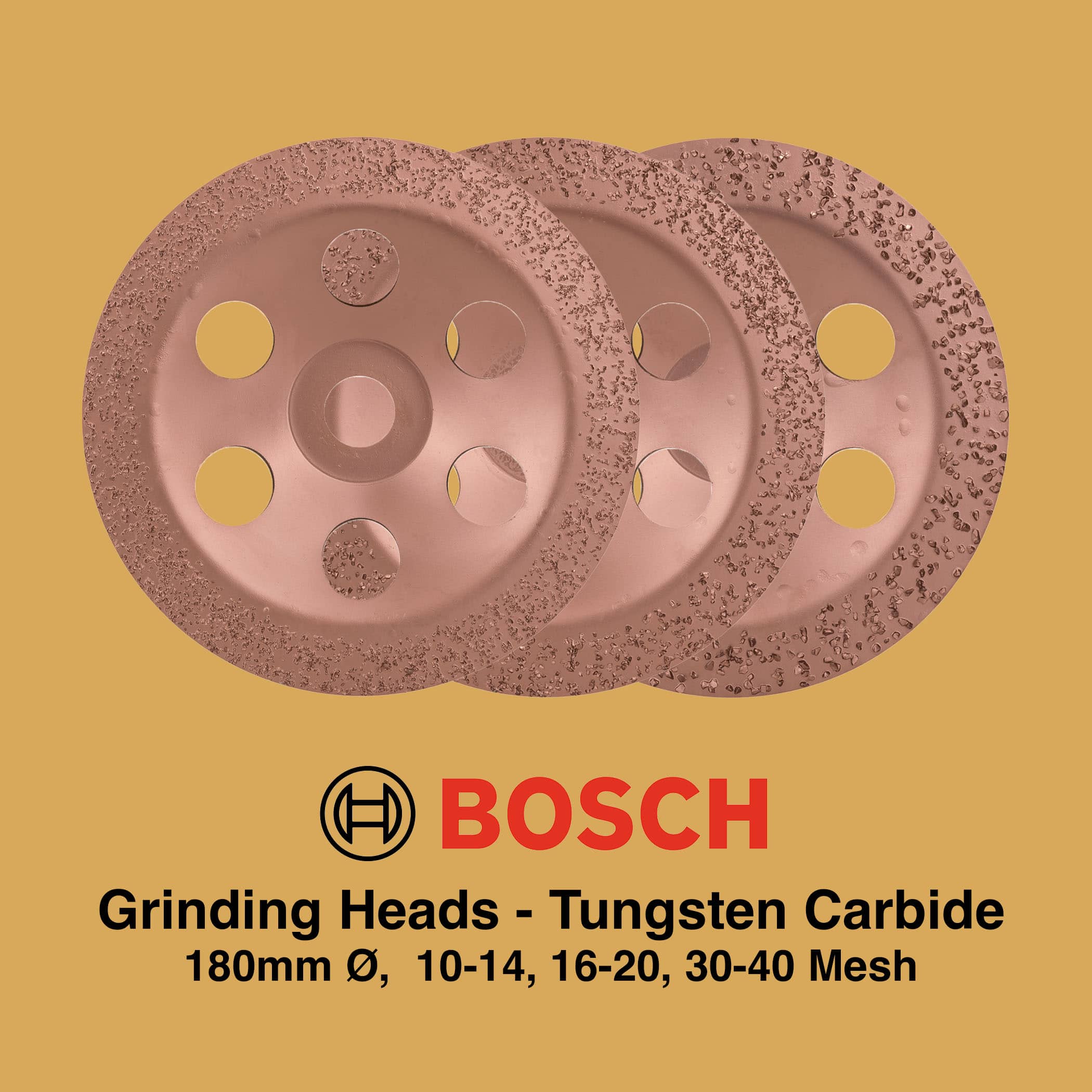 Bosch Grinding Heads Tungsten Carbide - Gallery Image