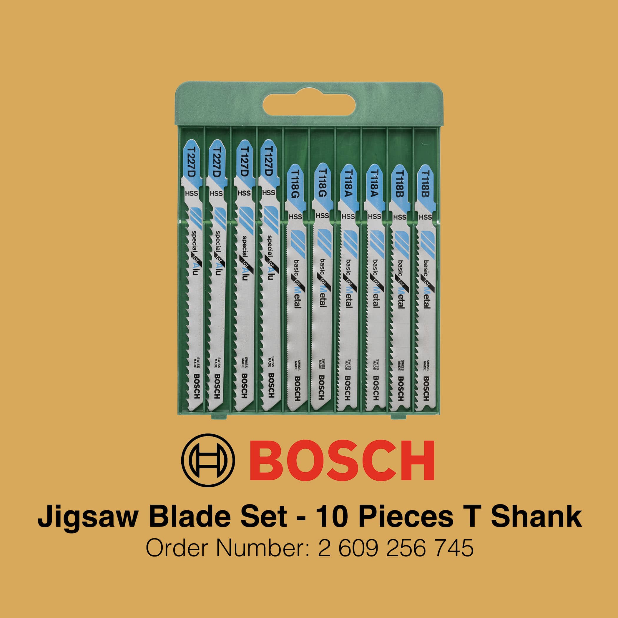 Bosch Jigsaw Blade Set T Shank 10 Pieces - Gallery Image