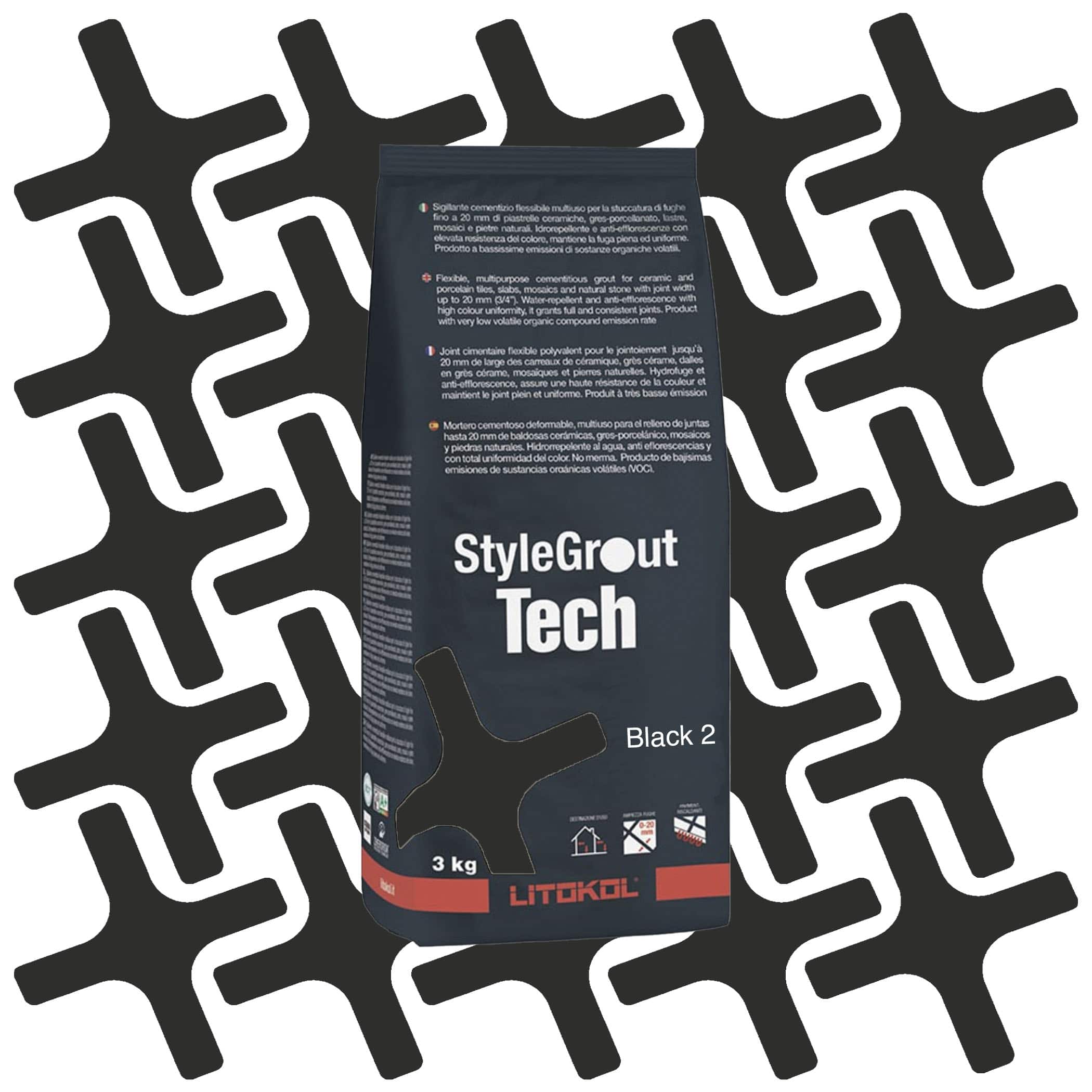 Litikol Stylegrout Tech Black 2 - 3kg Product Image