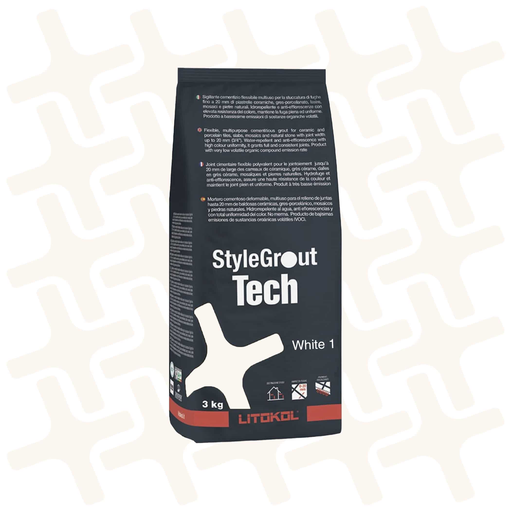 Litikol Stylegrout Tech White 1 - 3kg Product Image