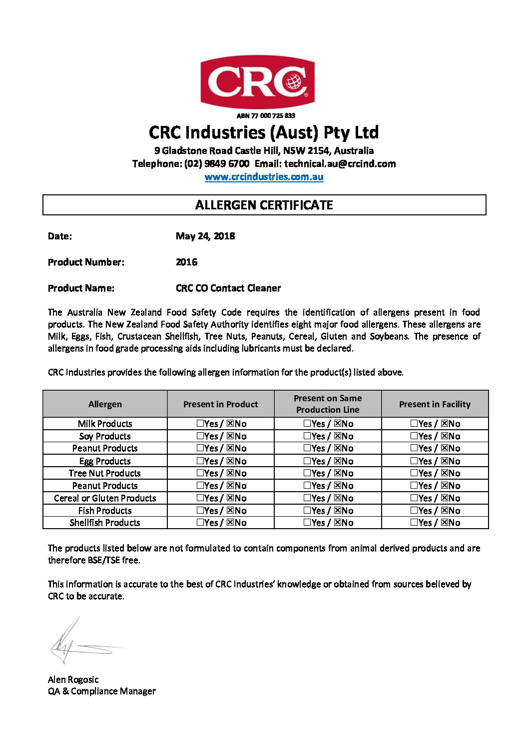 Technical Specifications