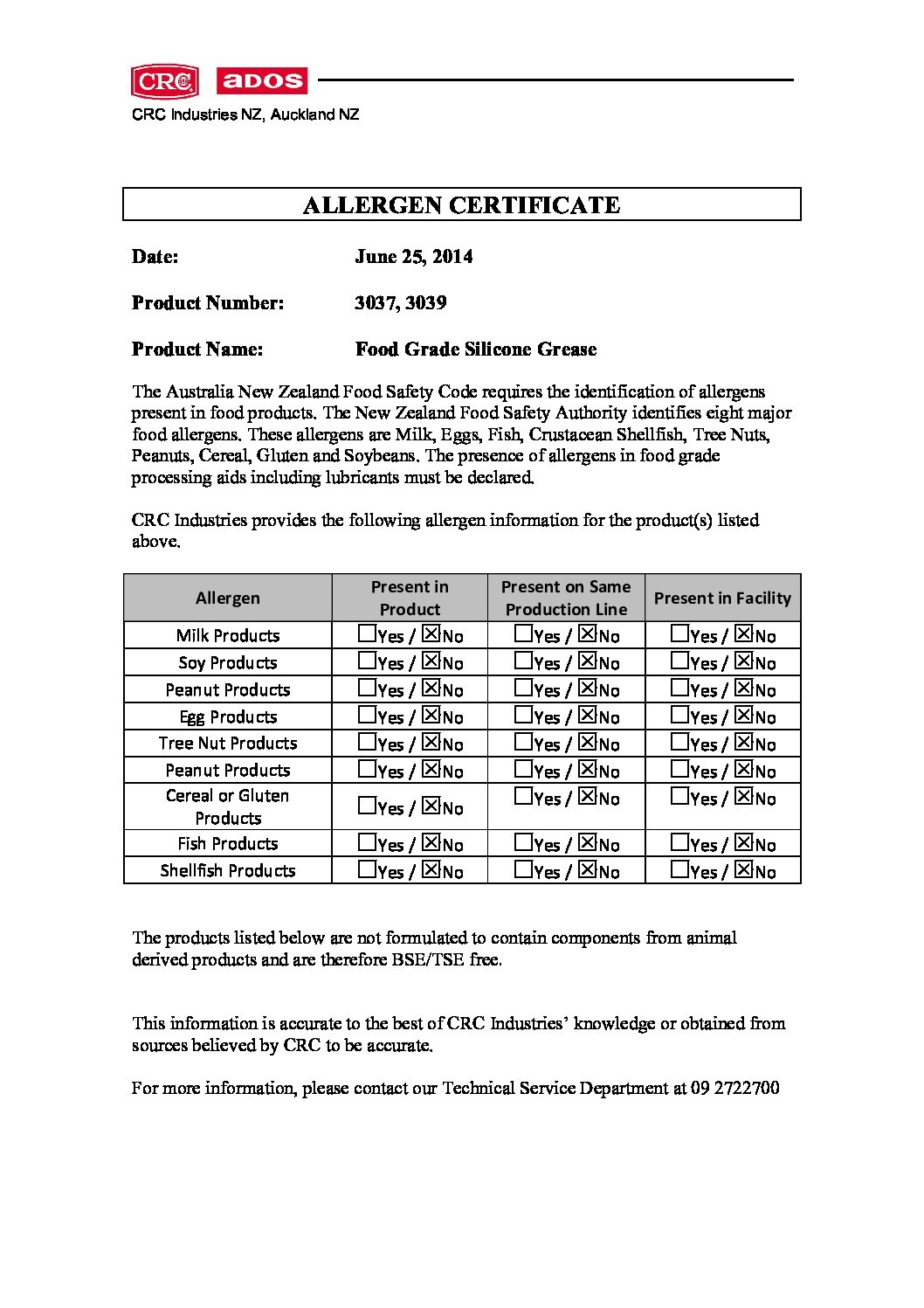 Technical Specifications