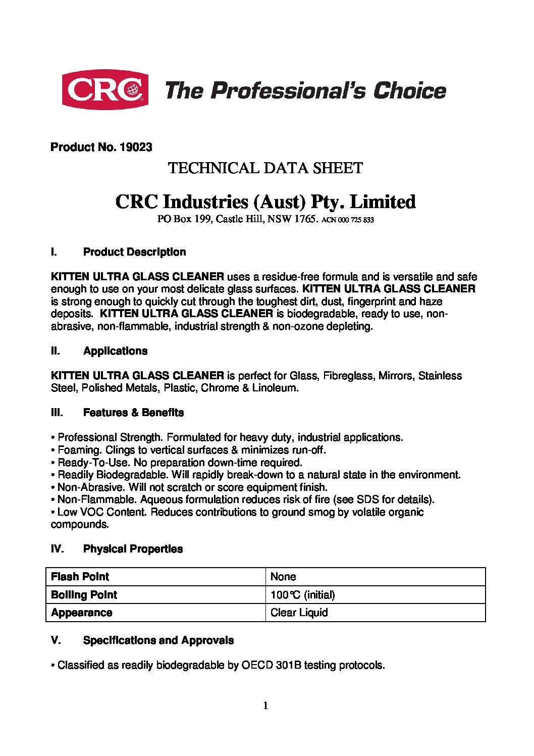 Technical Specifications