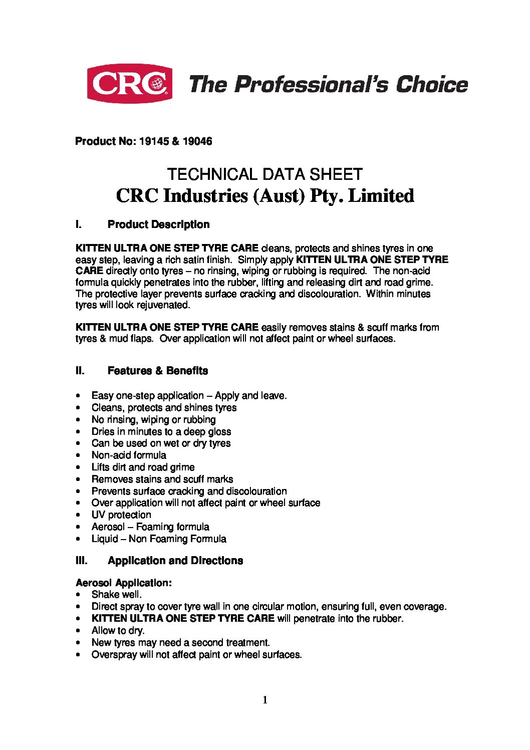 Technical Specifications